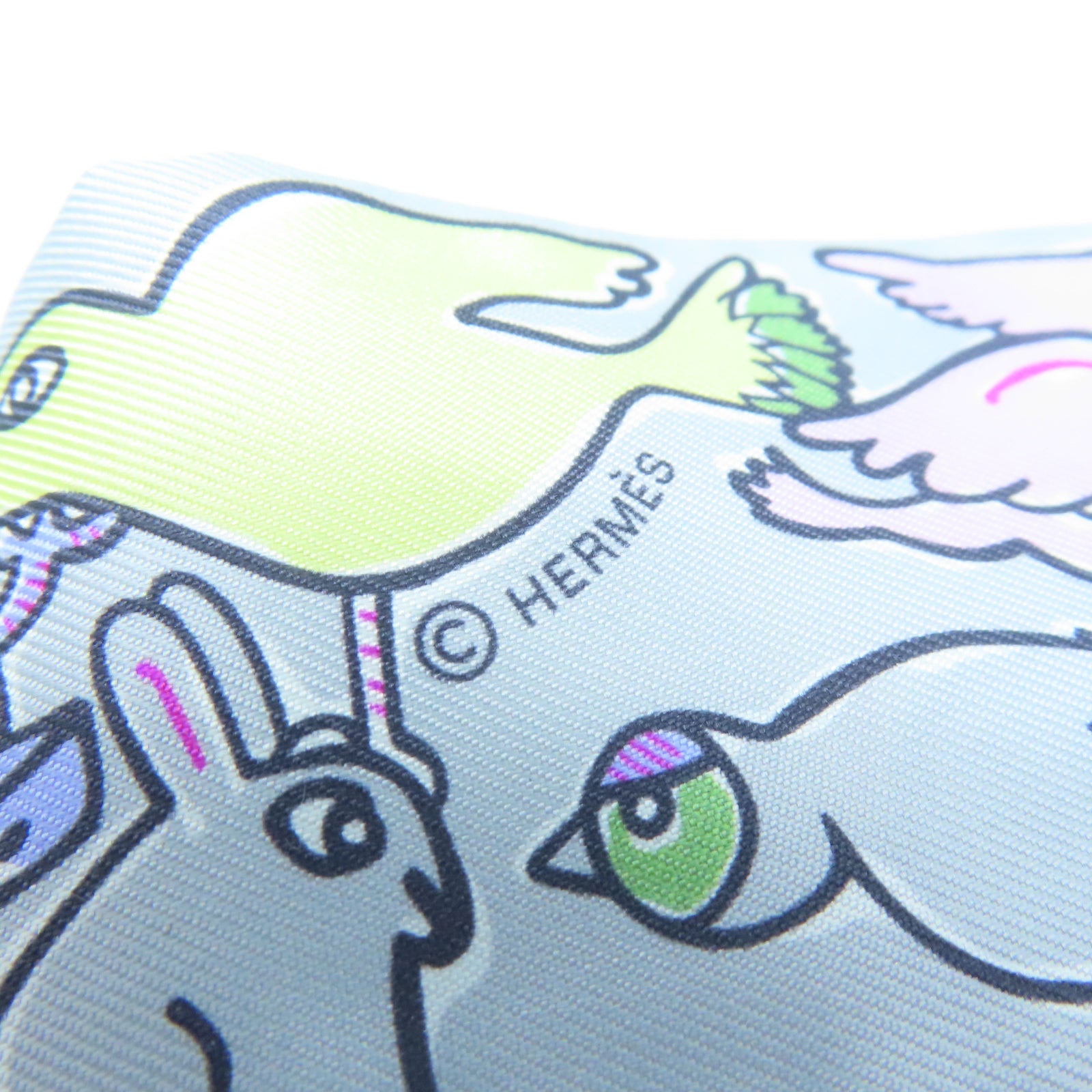 HERMES 【激減優惠】絲質Twilly Scarf絲巾藍色