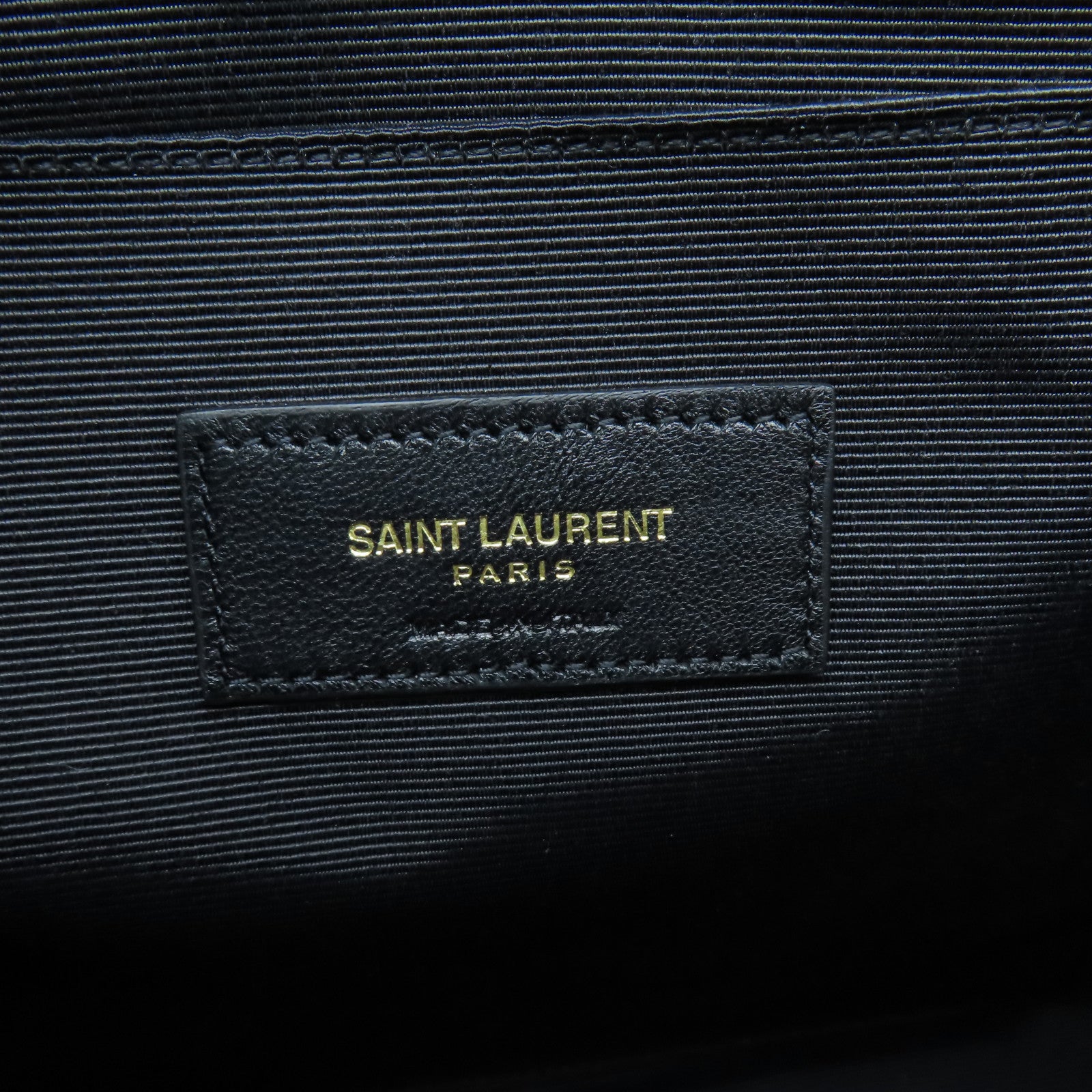 SAINT LAURENT 牛皮皮革Clutch Bag金扣手拿包黑色