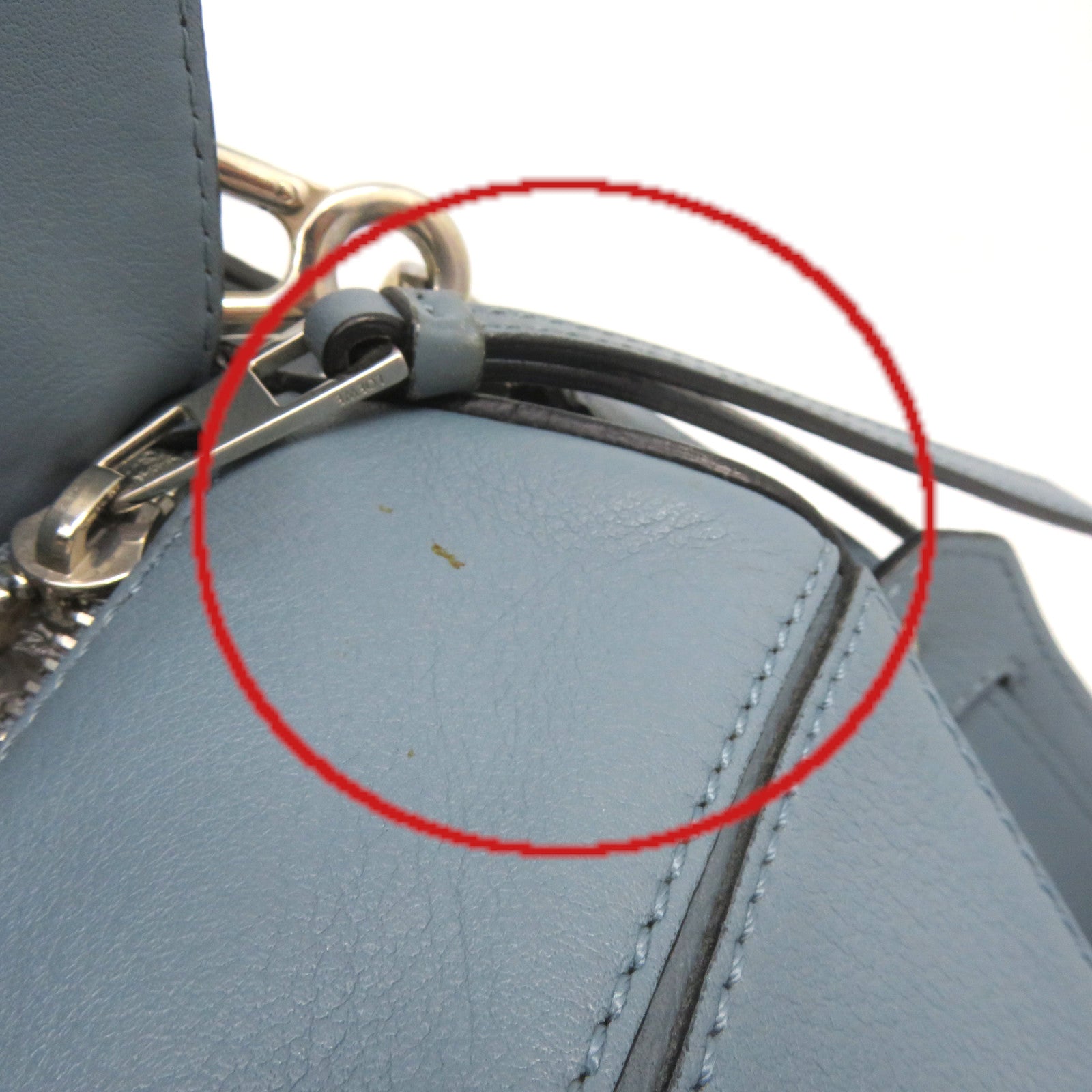 LOEWE 牛皮皮革Puzzle Bag Medium 2Way Shoulder Bag手挽肩背兩用袋藍色