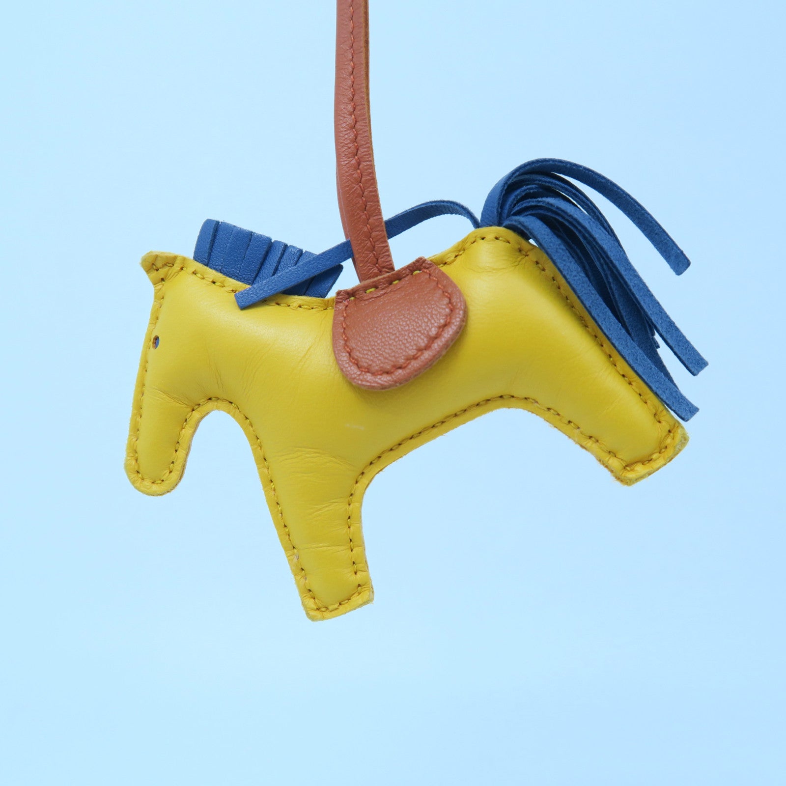 HERMES Swift皮革Rodeo S掛飾黃色/啡色/藍色