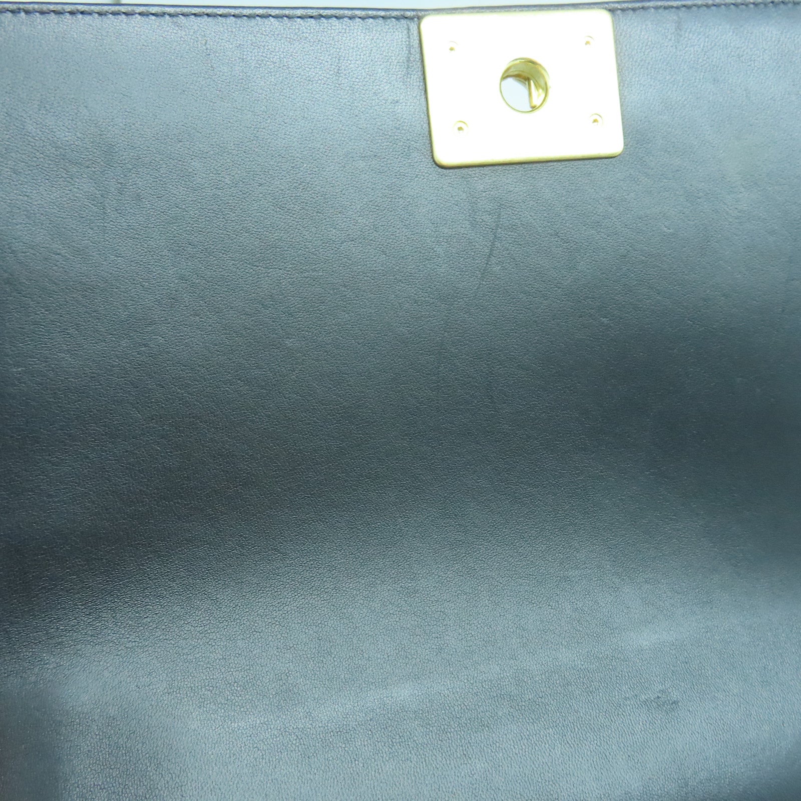 CHANEL rhombic sheepskin leather Boy gold buckle shoulder bag black