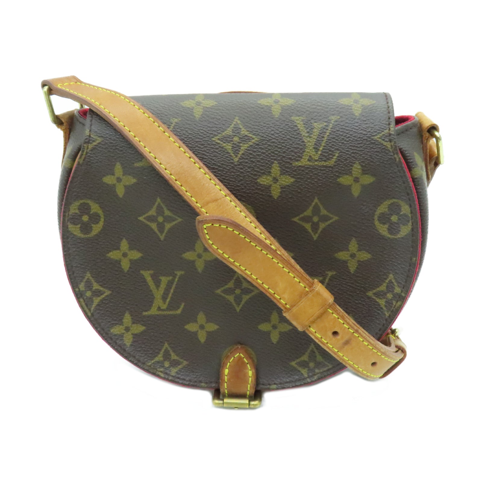 LOUIS VUITTON Monogram Tambourine金扣肩背袋棕色