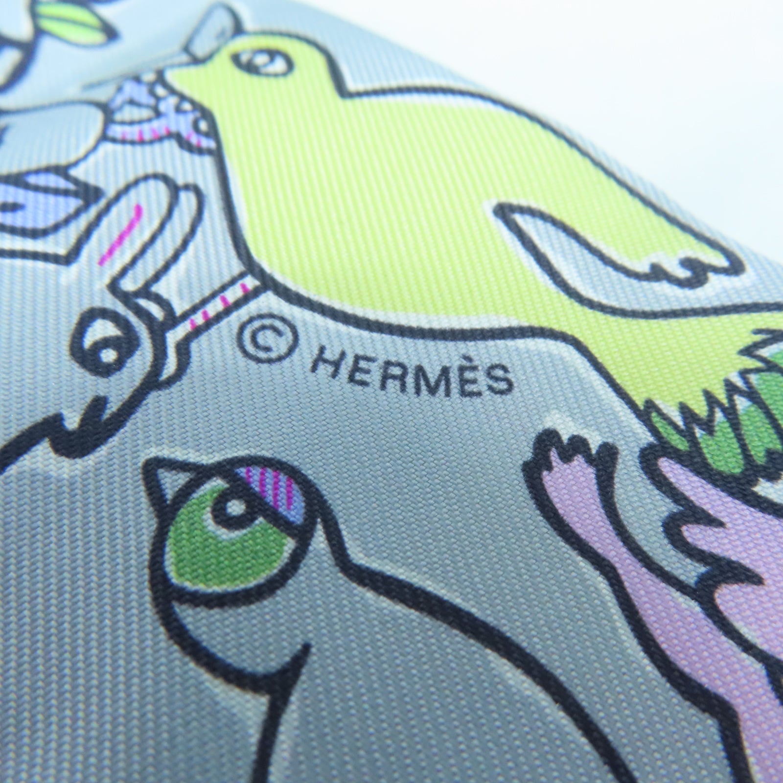 HERMES 【激減優惠】絲質Twilly Scarf絲巾藍色