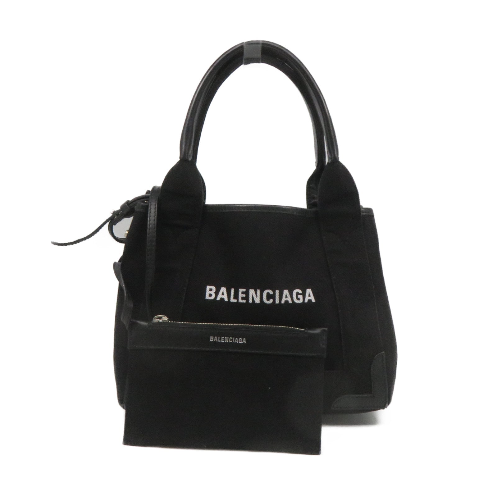 BALENCIAGA 帆布Cabas XS Bag手挽肩背两用袋黑色
