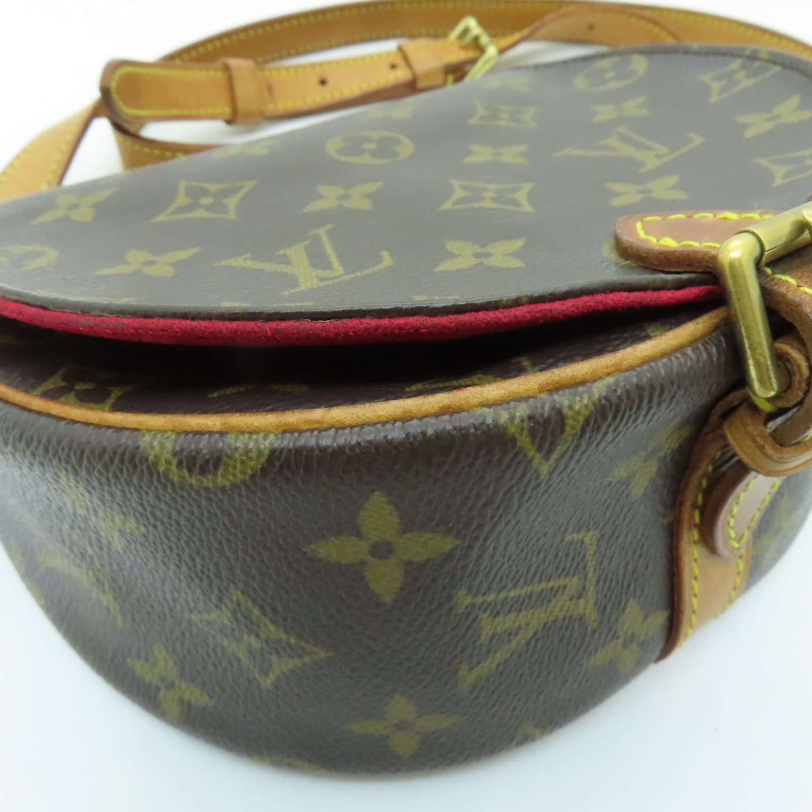 LOUIS VUITTON Monogram Tambourine金扣肩背袋棕色