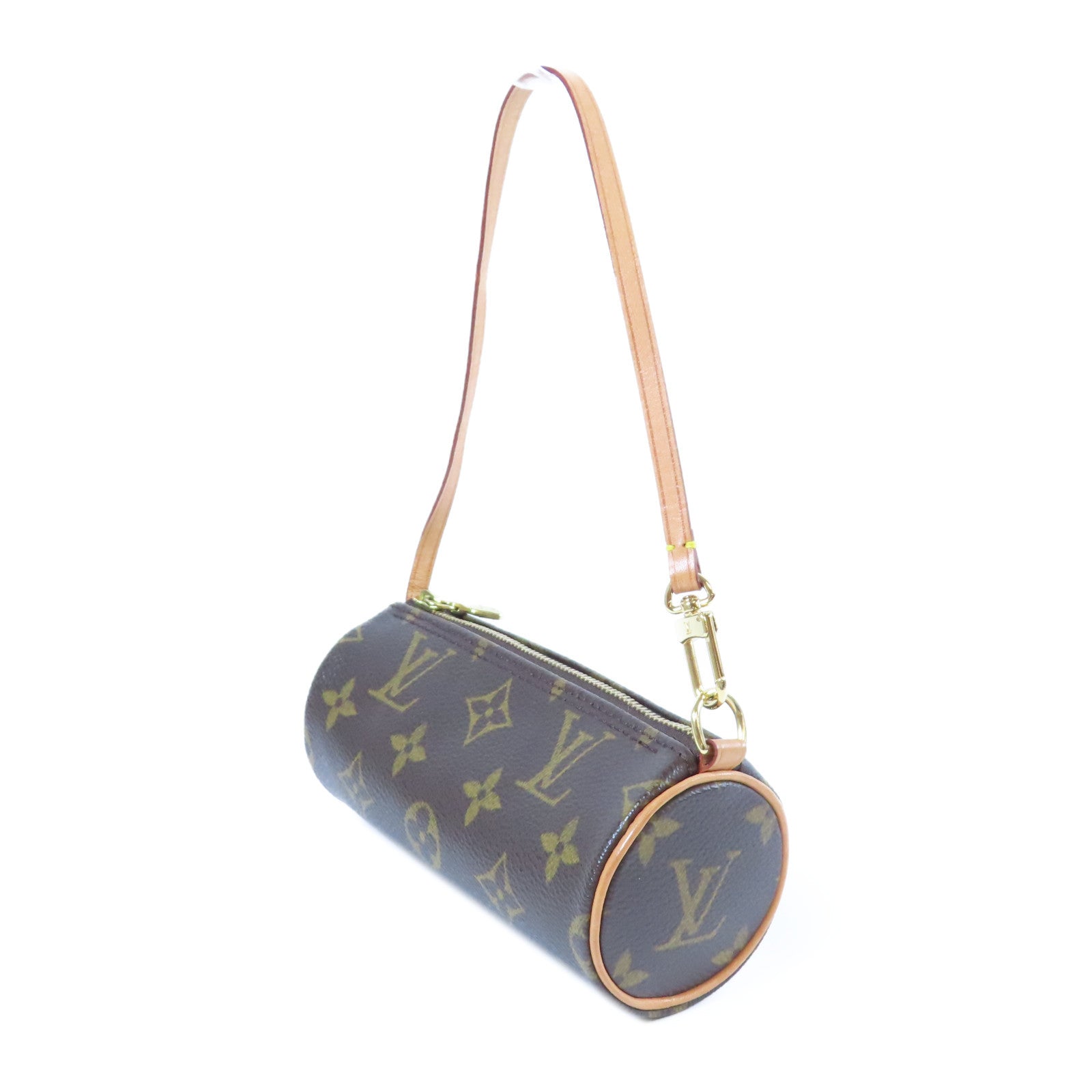 LOUIS VUITTON Monogram Handbag金扣手挽袋啡色