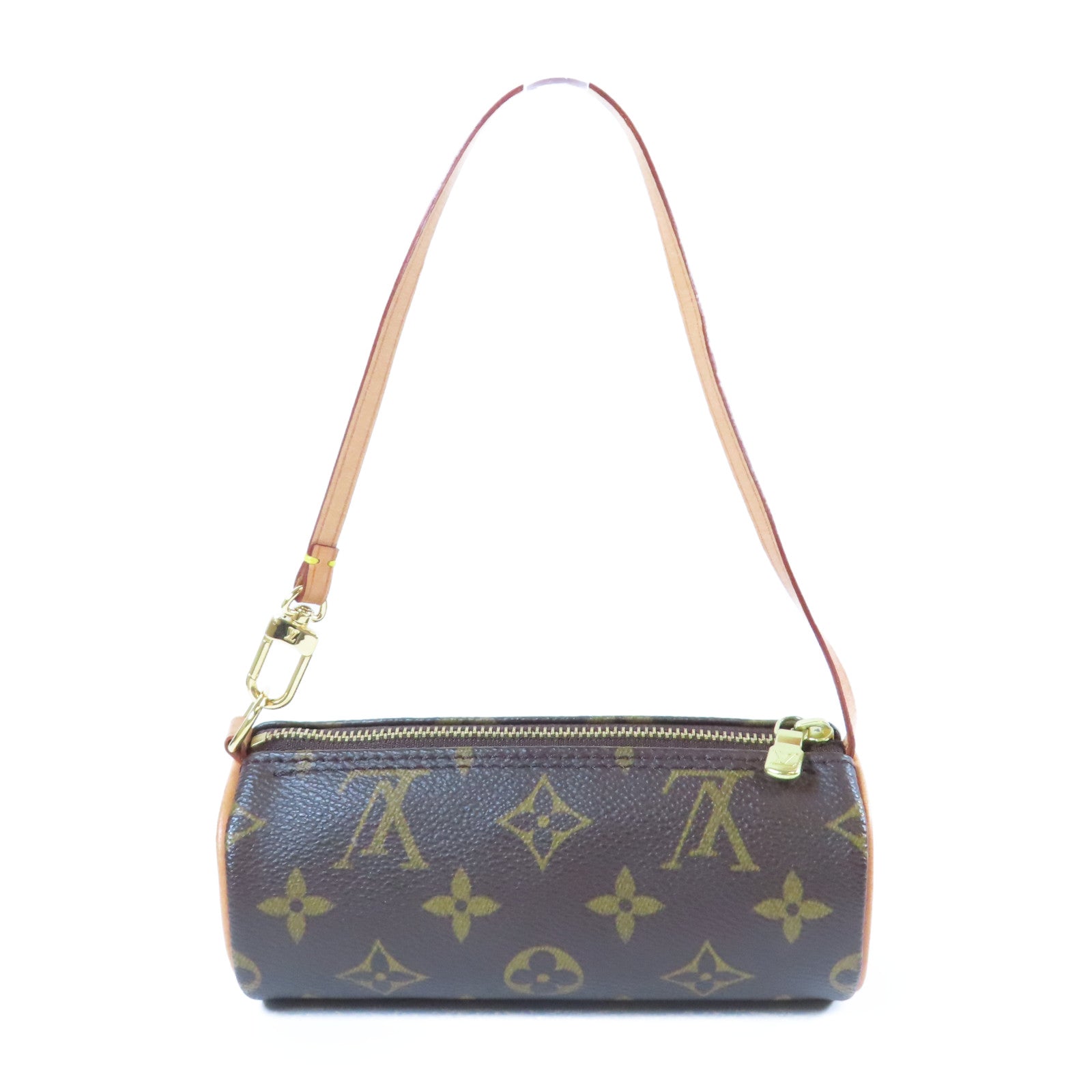 LOUIS VUITTON Monogram Handbag金扣手挽袋啡色