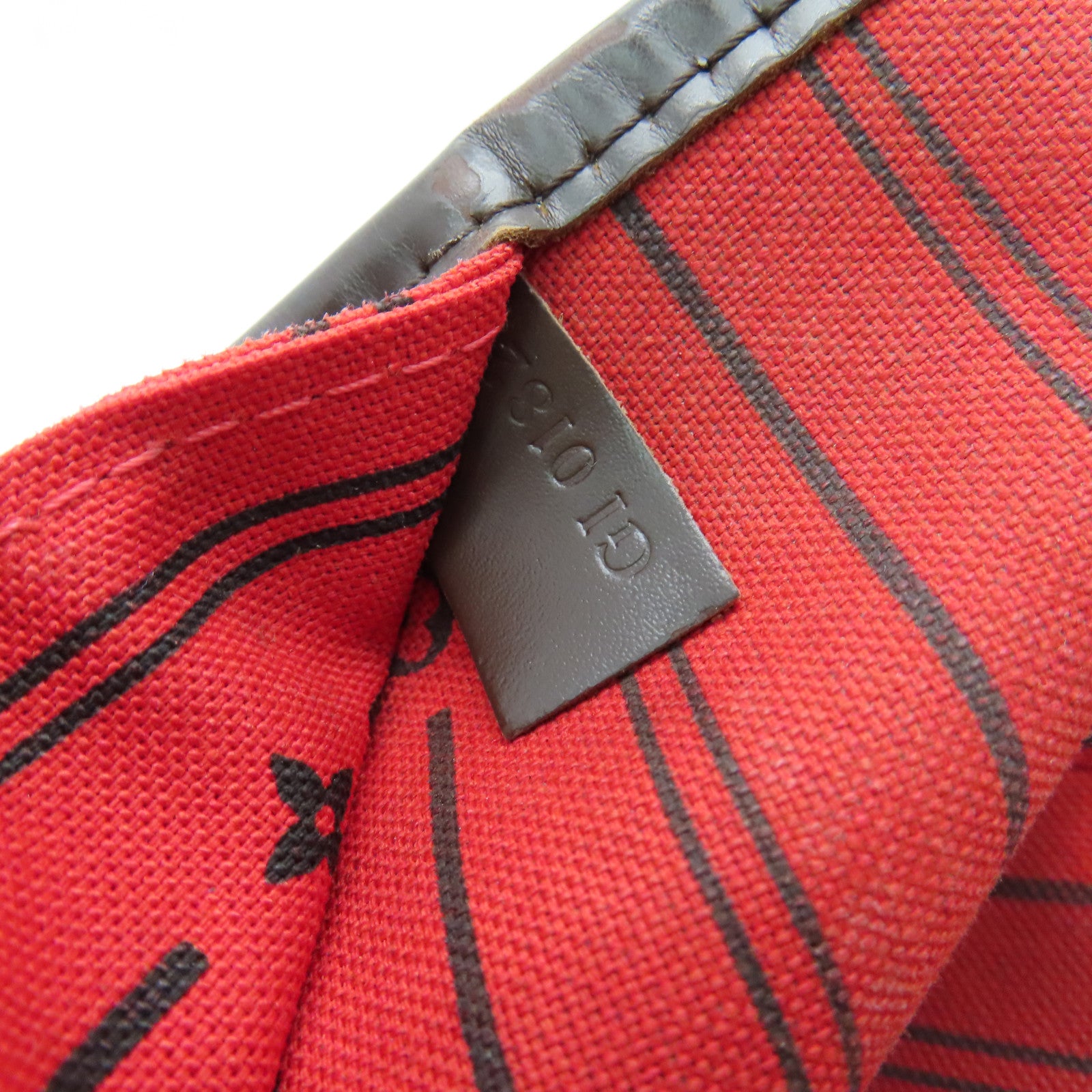 LOUIS VUITTON Damier Neverfull MM手挽袋金扣啡色