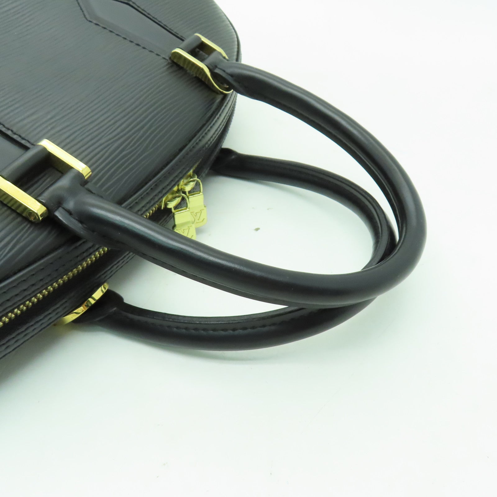 LOUIS VUITTON Epi Jasmin金扣手挽袋黒色