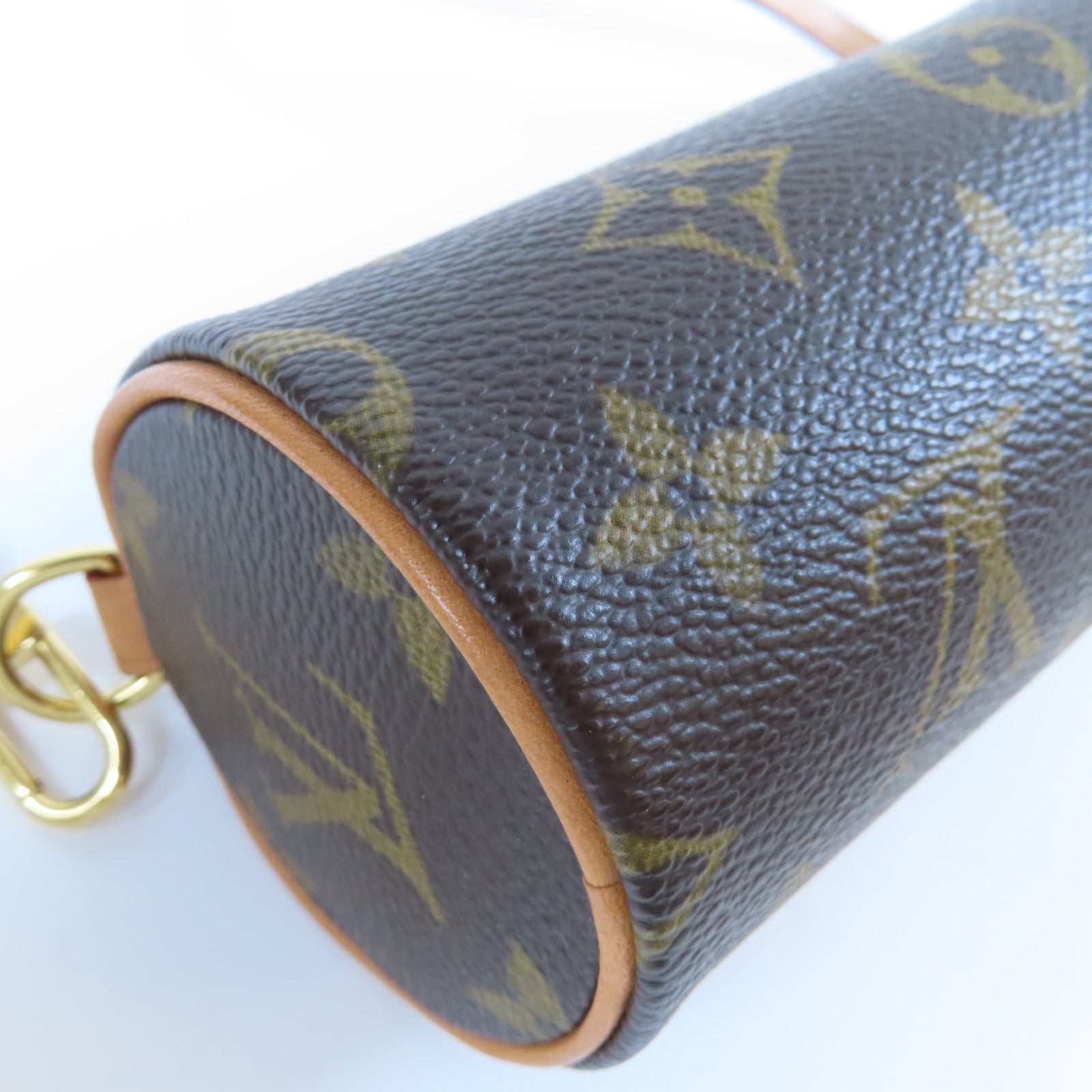 LOUIS VUITTON Monogram Handbag金扣手挽袋啡色
