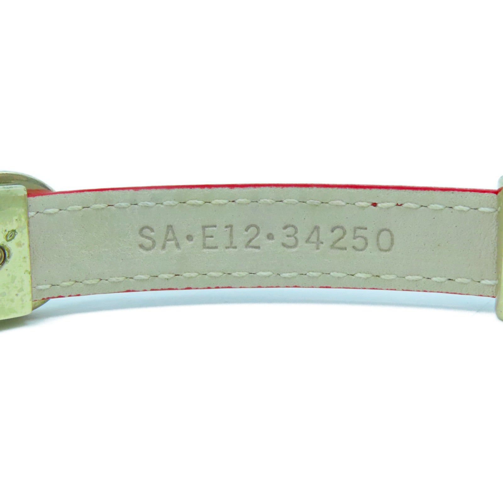 BVLGARI 牛皮皮革Double Bracelet金扣頸環紅色