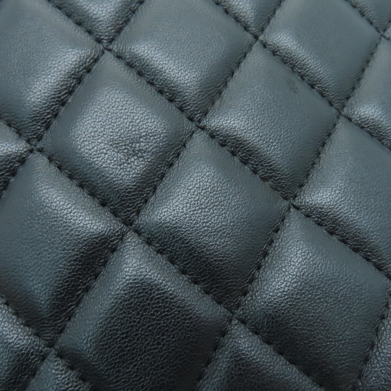 CHANEL rhombus sheepskin leather Clutch Bag gold buckle clutch bag black