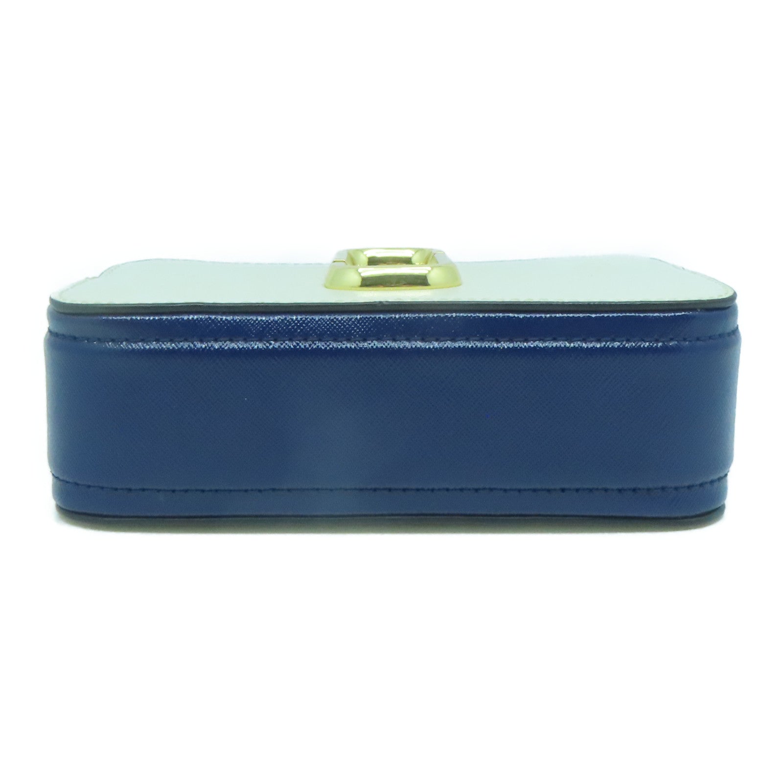 MARC JACOBS 塗層帆布Shoulder Bag金扣肩背袋白色/紅色/深藍色