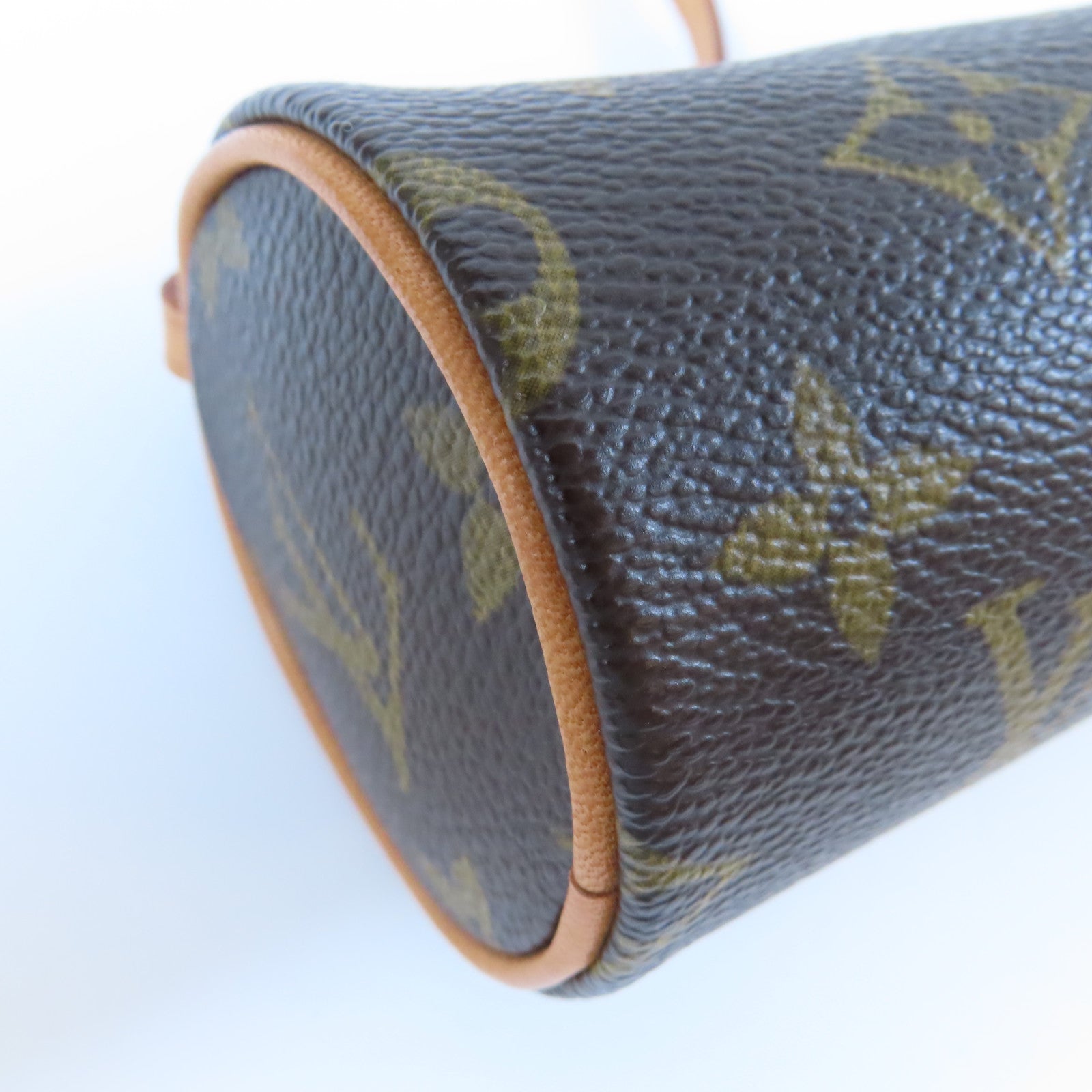 LOUIS VUITTON Monogram Handbag金扣手挽袋啡色