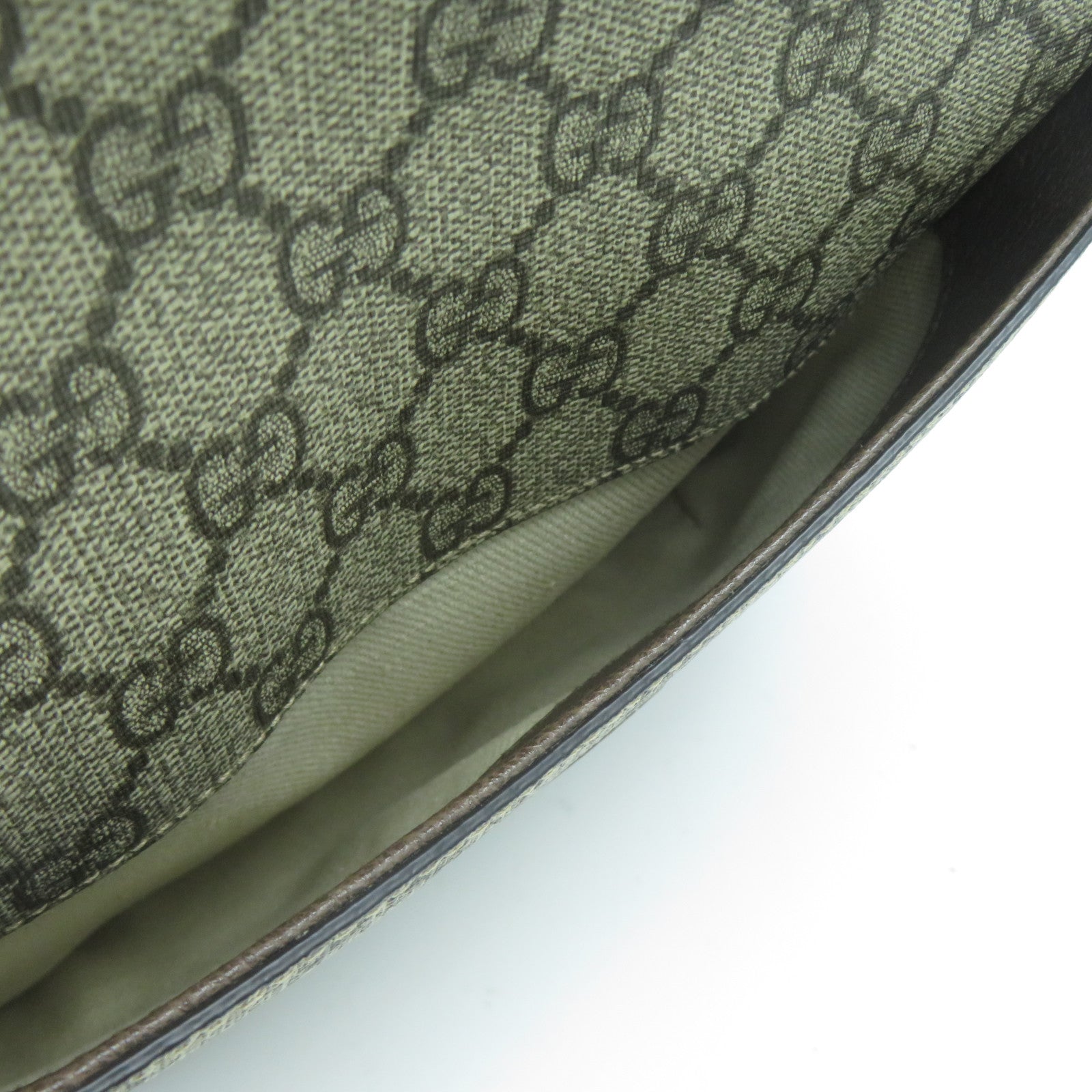 GUCCI 塗層帆布/皮革Neo Vintage Small Messenger Bag金扣肩背袋啡色