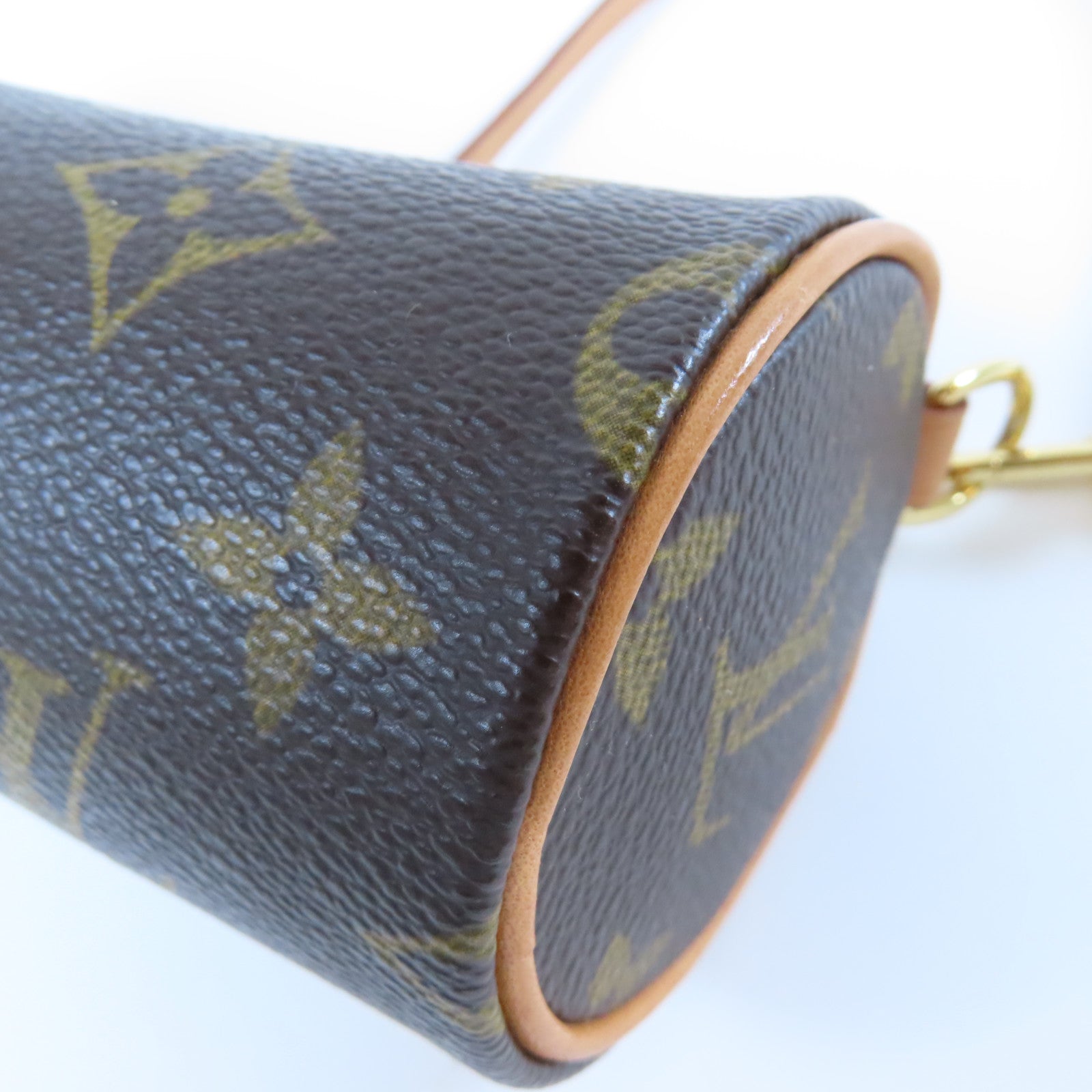 LOUIS VUITTON Monogram Handbag金扣手挽袋啡色