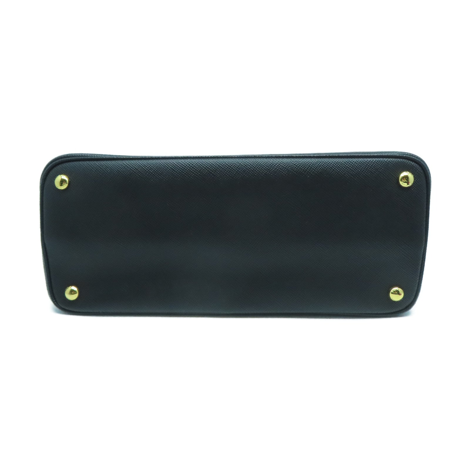 PRADA Saffiano皮革2Way Shoulder Bag金扣手挽肩背兩用袋黑色