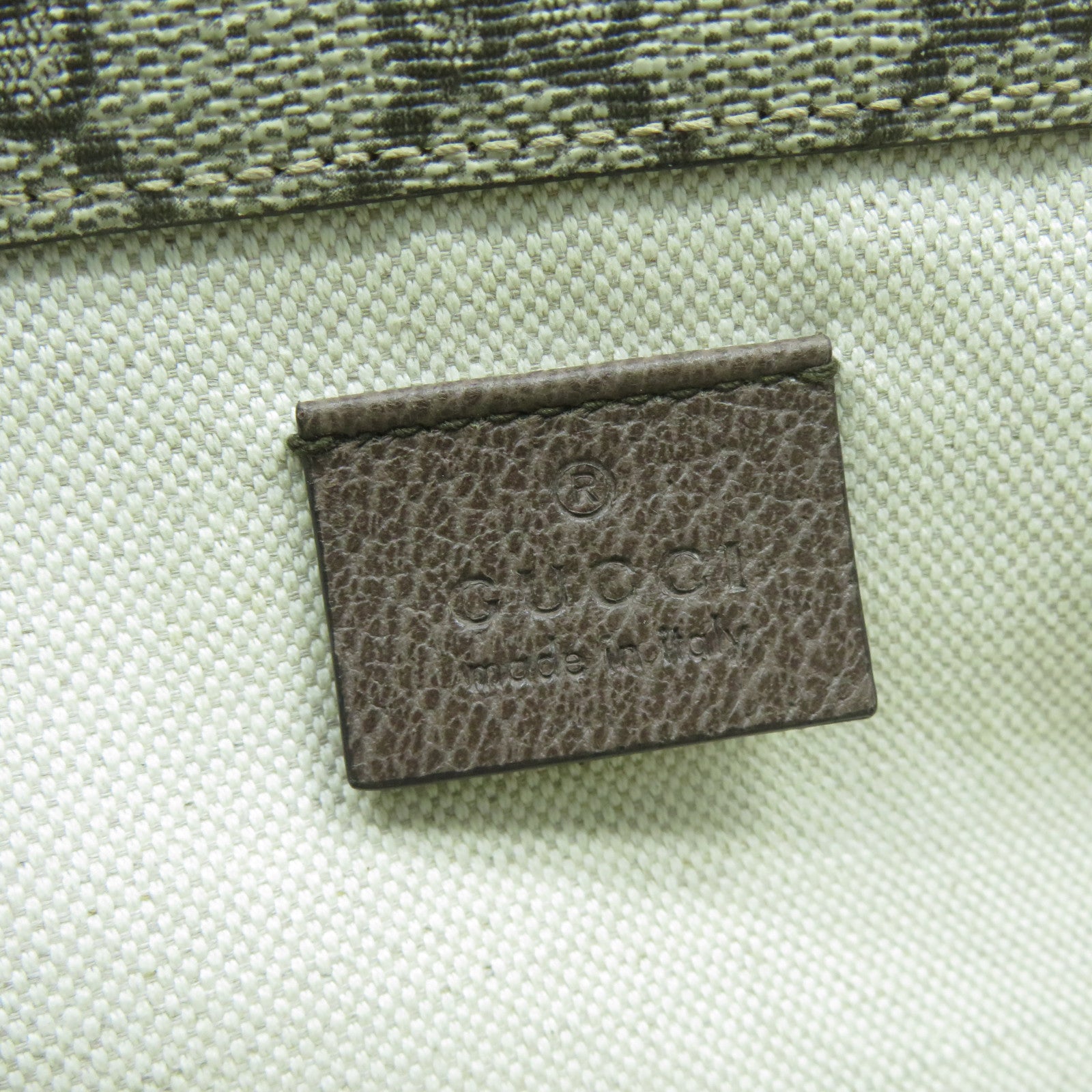 GUCCI 塗層帆布/皮革Neo Vintage Small Messenger Bag金扣肩背袋啡色