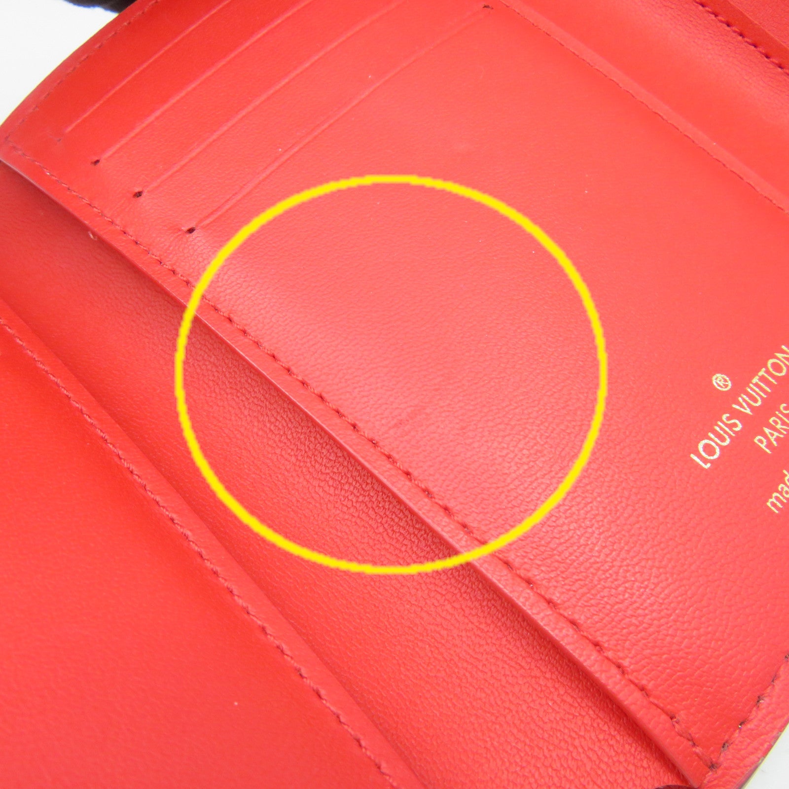 LOUIS VUITTON Monogram Flower Short Wallet金扣短錢包啡色/紅色