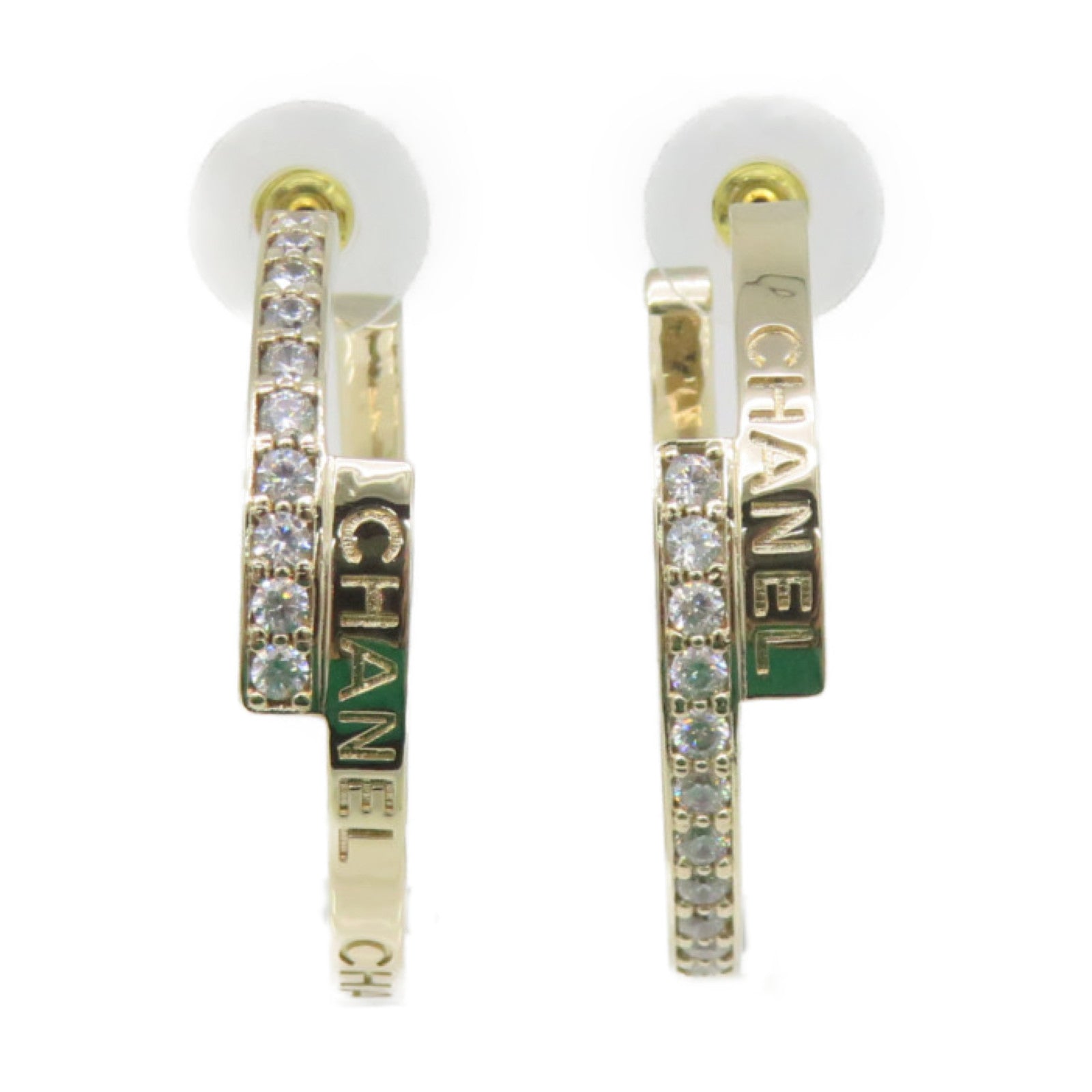 CHANEL metal / crystal Earrings earrings