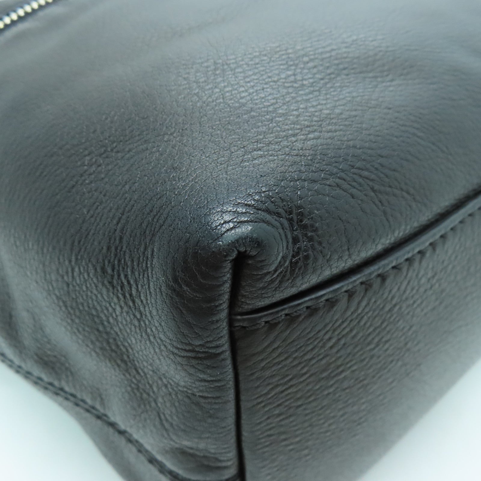 GIVENCHY 牛皮皮革2way Shoulder Bag銀扣手挽肩背兩用袋黑色
