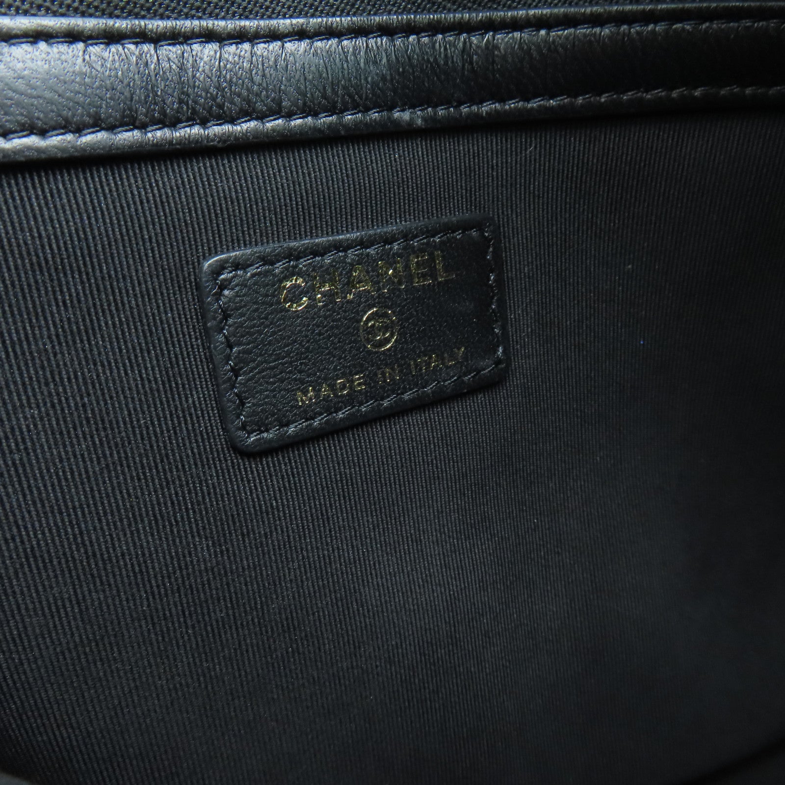 CHANEL rhombus sheepskin leather Clutch Bag gold buckle clutch bag black
