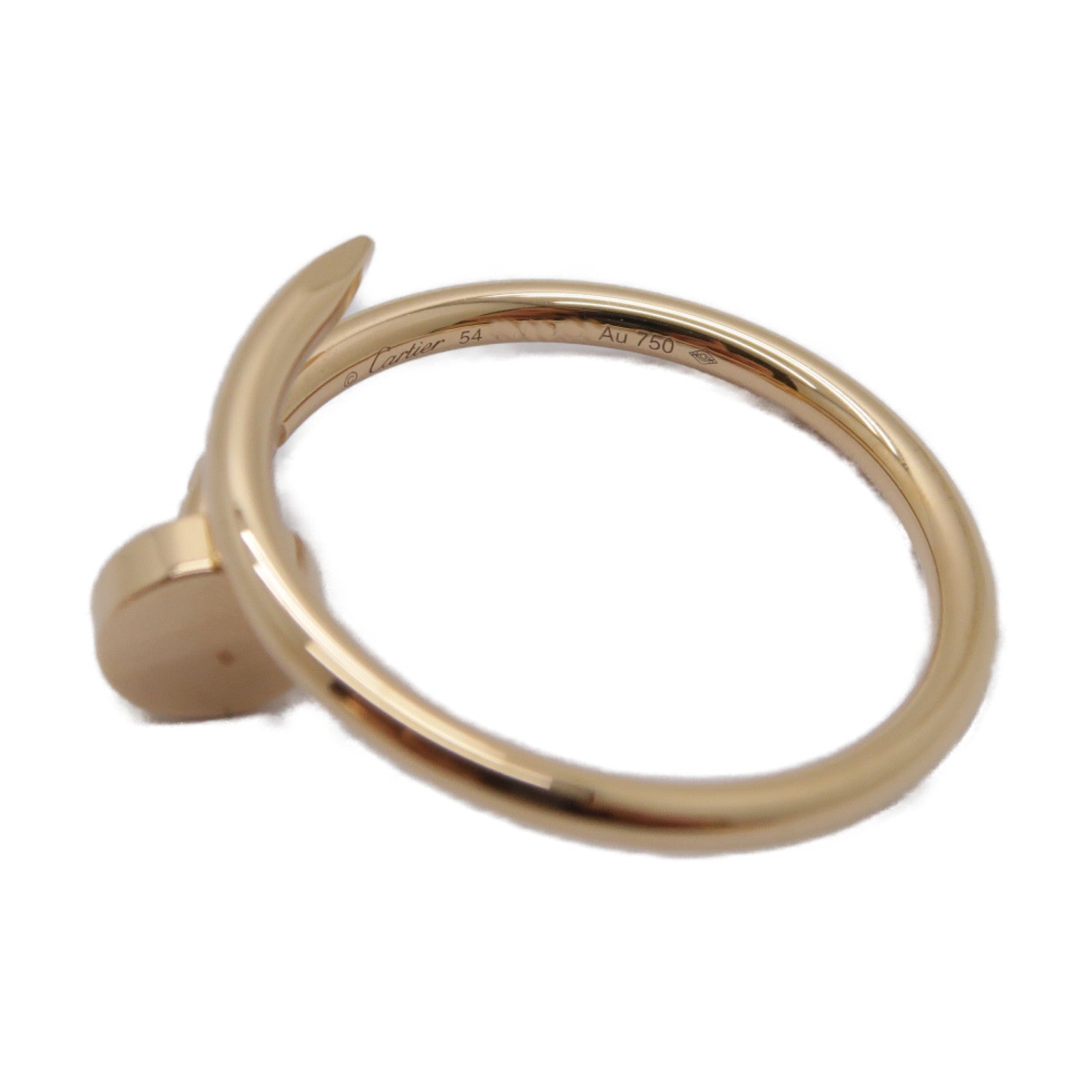 CARTIER 18K玫瑰金Juste Un Clou戒指Cartier#54/US#7粉金色
