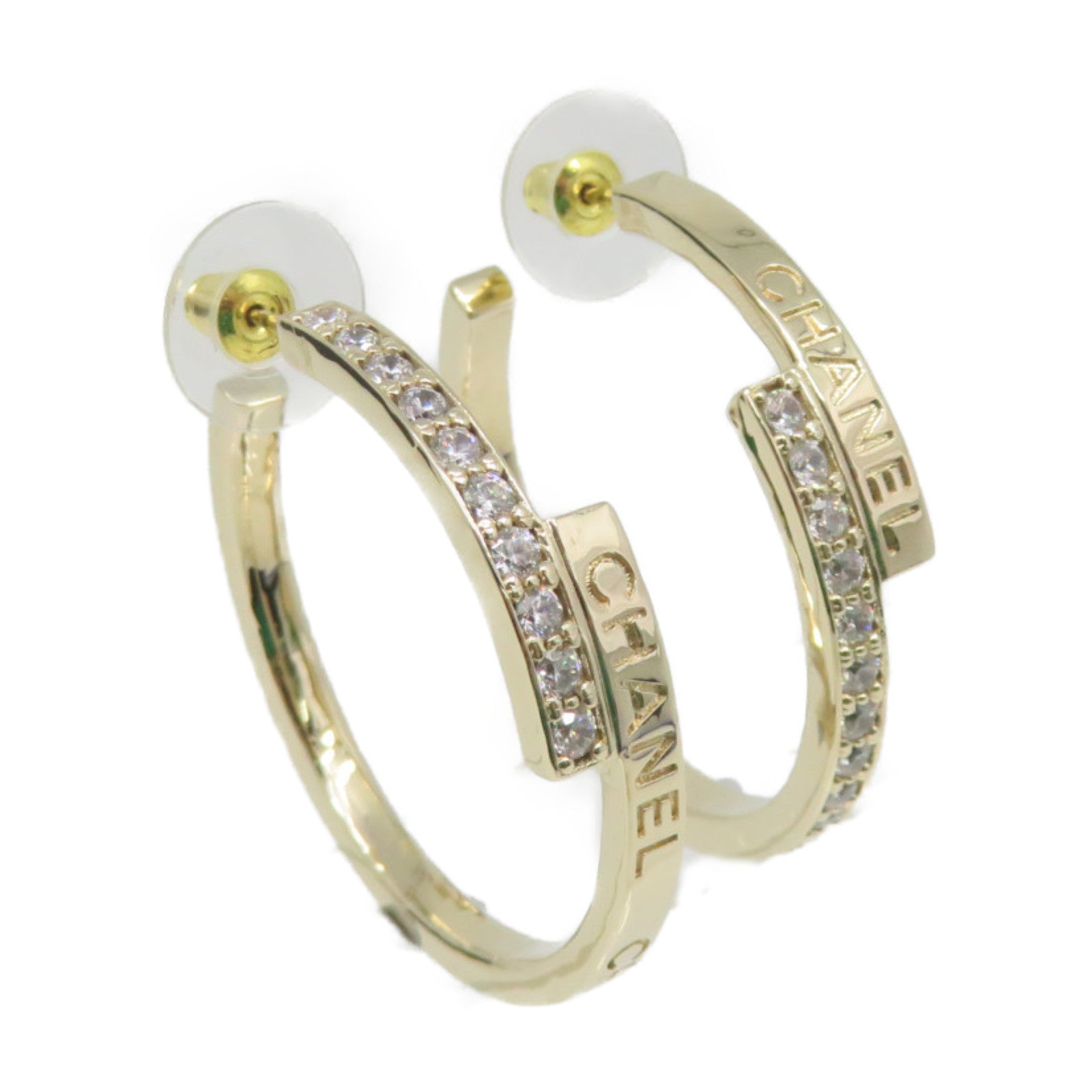 CHANEL metal / crystal Earrings earrings