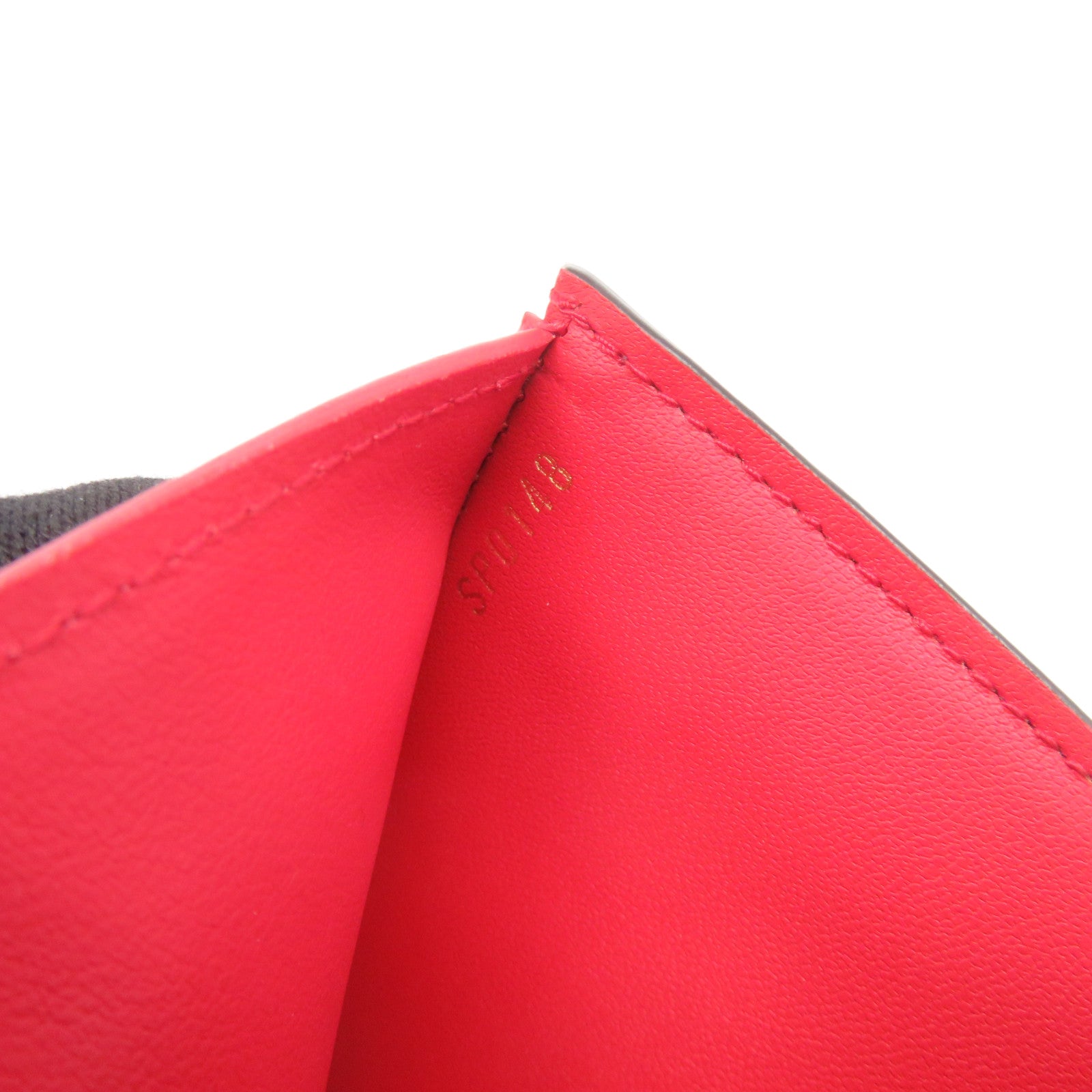 LOUIS VUITTON Monogram Flower Short Wallet金扣短錢包啡色/紅色