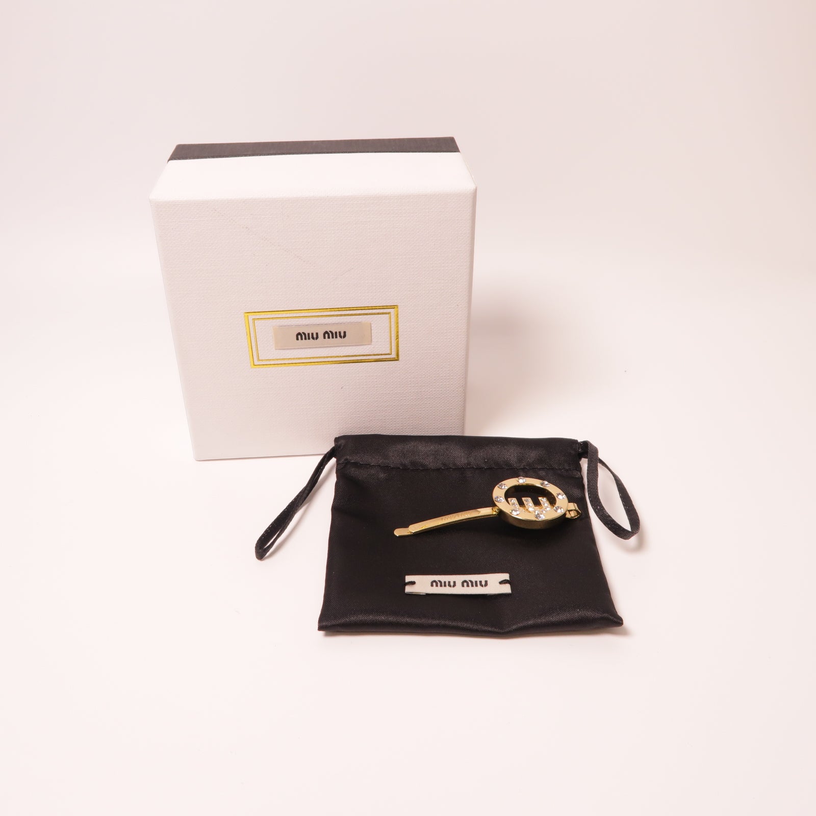 Miu Miu 金屬Hair Clip髮夾金色