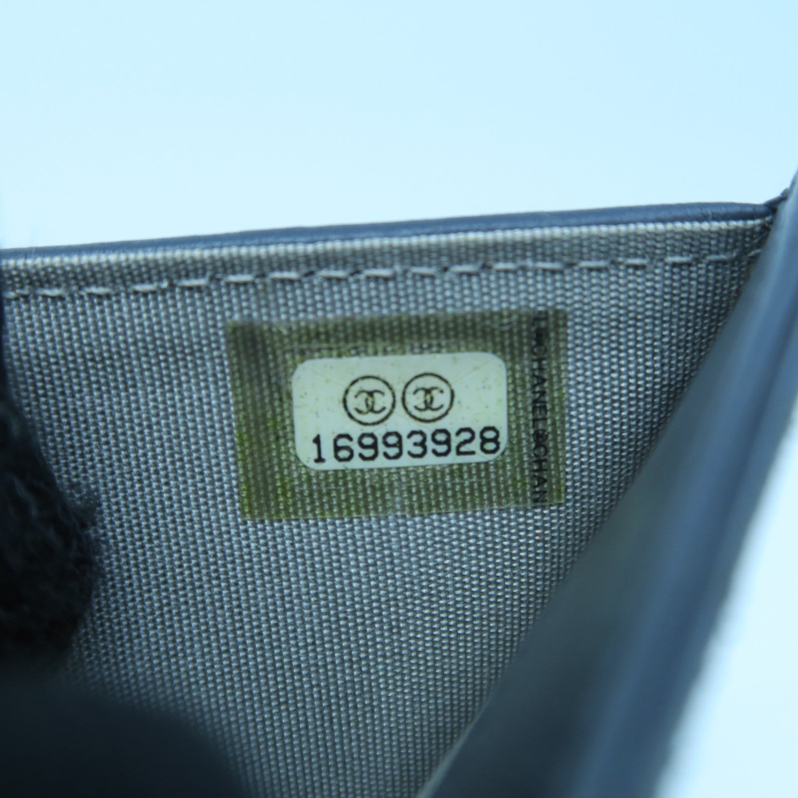 CHANEL 菱格牛皮皮革Boy Wallet銀扣錢包銀灰色