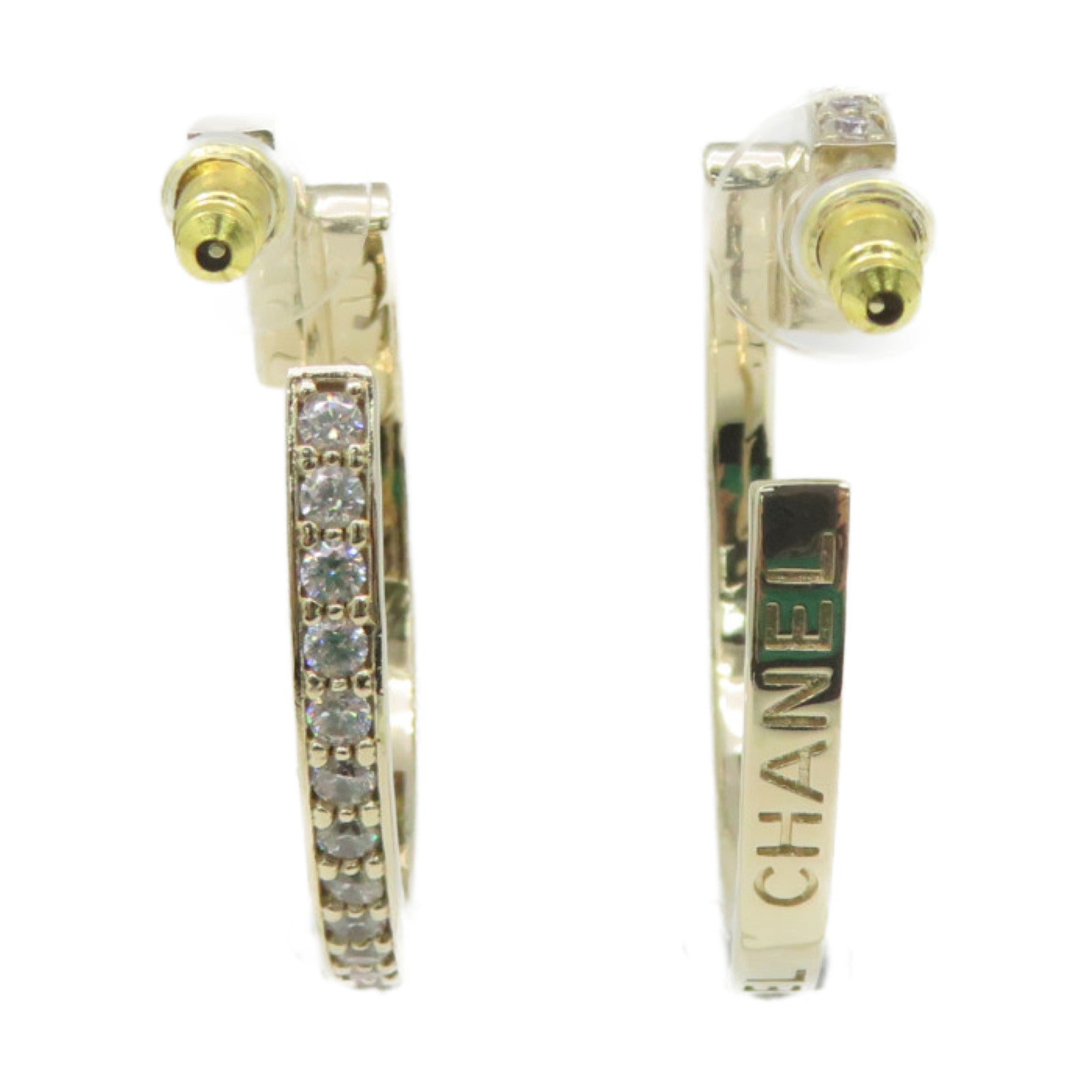 CHANEL metal / crystal Earrings earrings