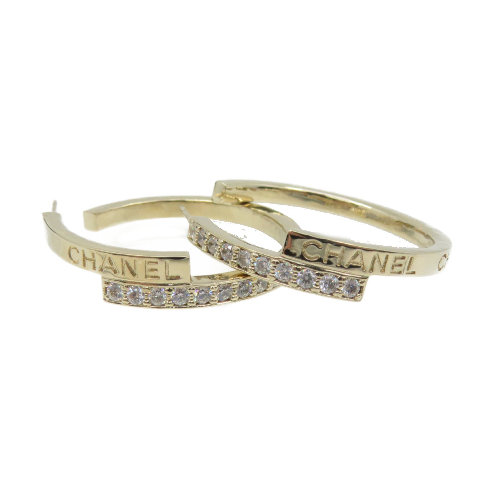 CHANEL metal / crystal Earrings earrings