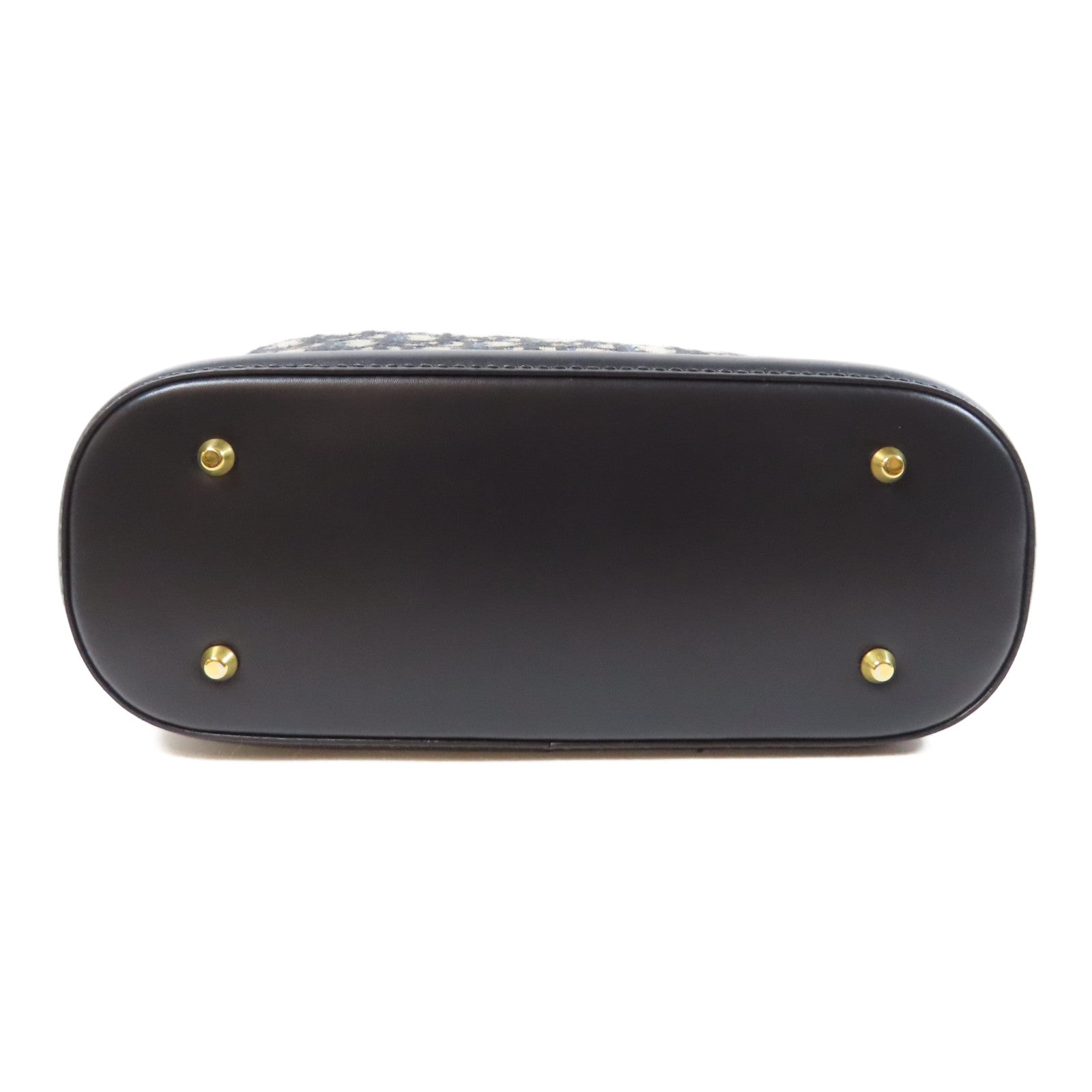 Dior 帆布Shoulder Bag金扣手挽肩背兩用袋深藍色