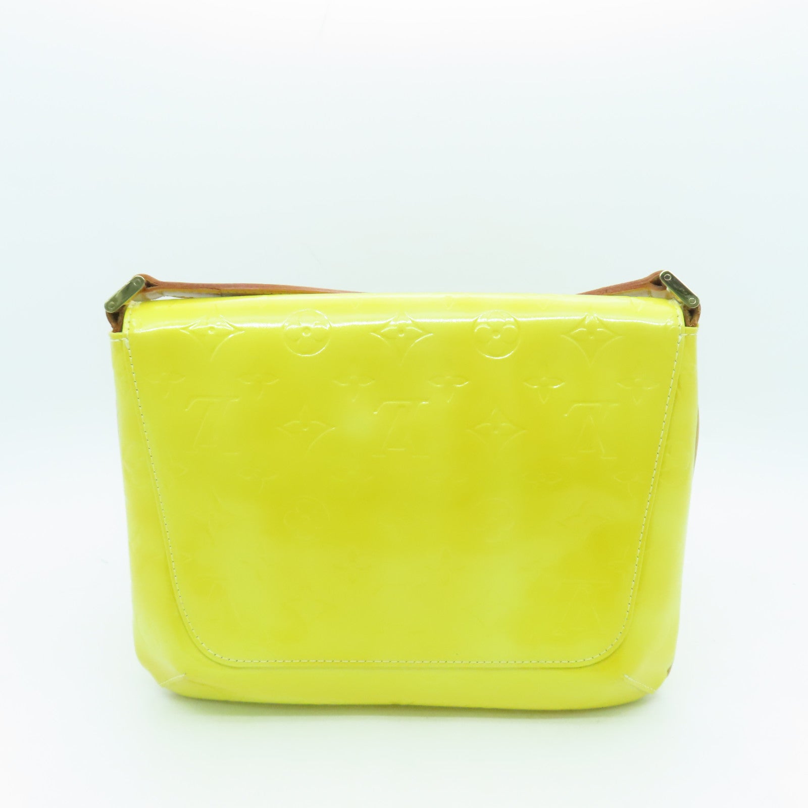 LOUIS VUITTON 【激減優惠】Monogram Vernis Thompson Street金扣肩背袋黃色