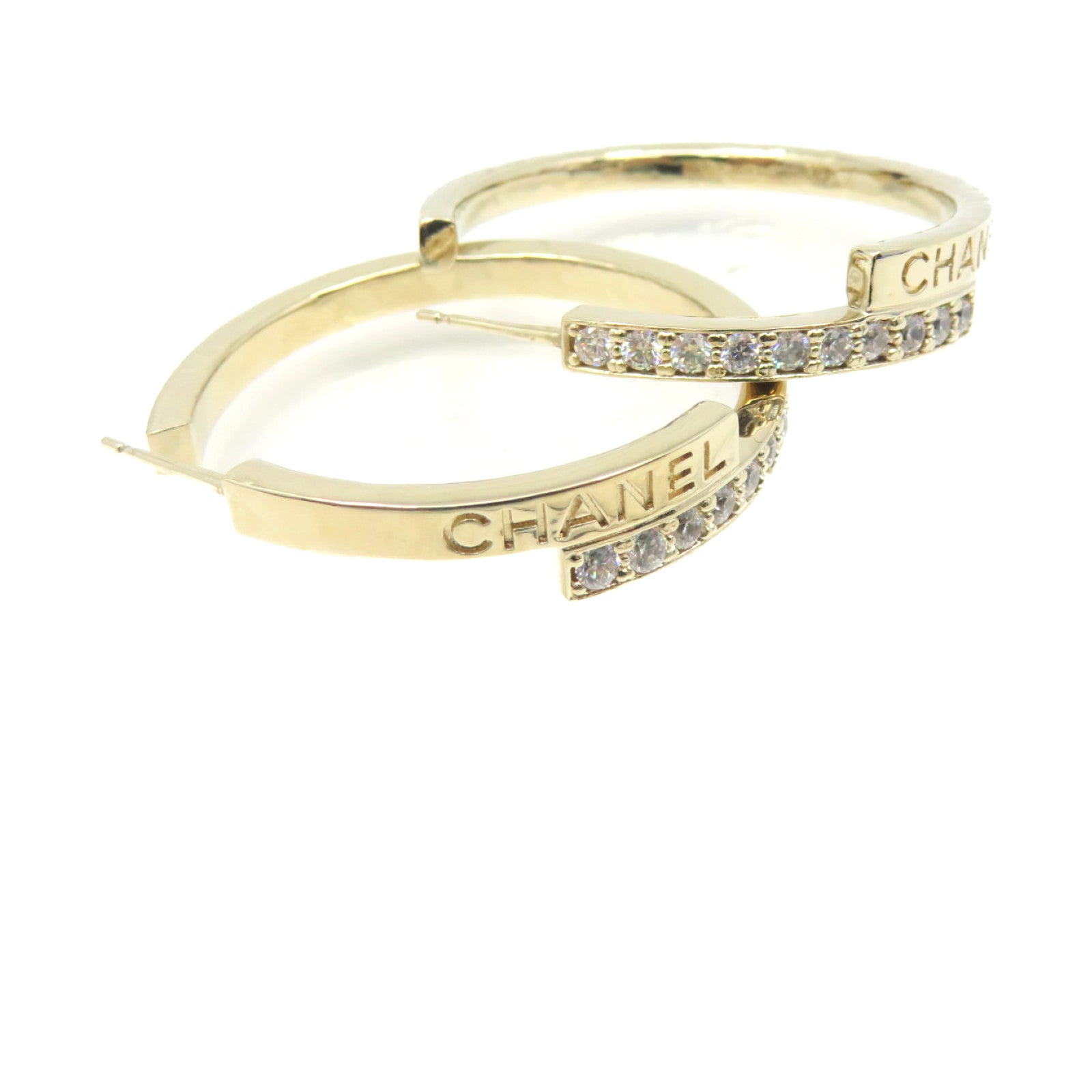CHANEL metal / crystal Earrings earrings