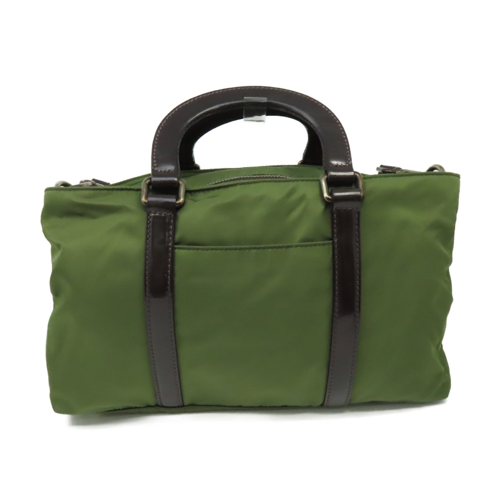 PRADA 尼龍2Way Shoulder Bag手挽肩背兩用袋軍綠色