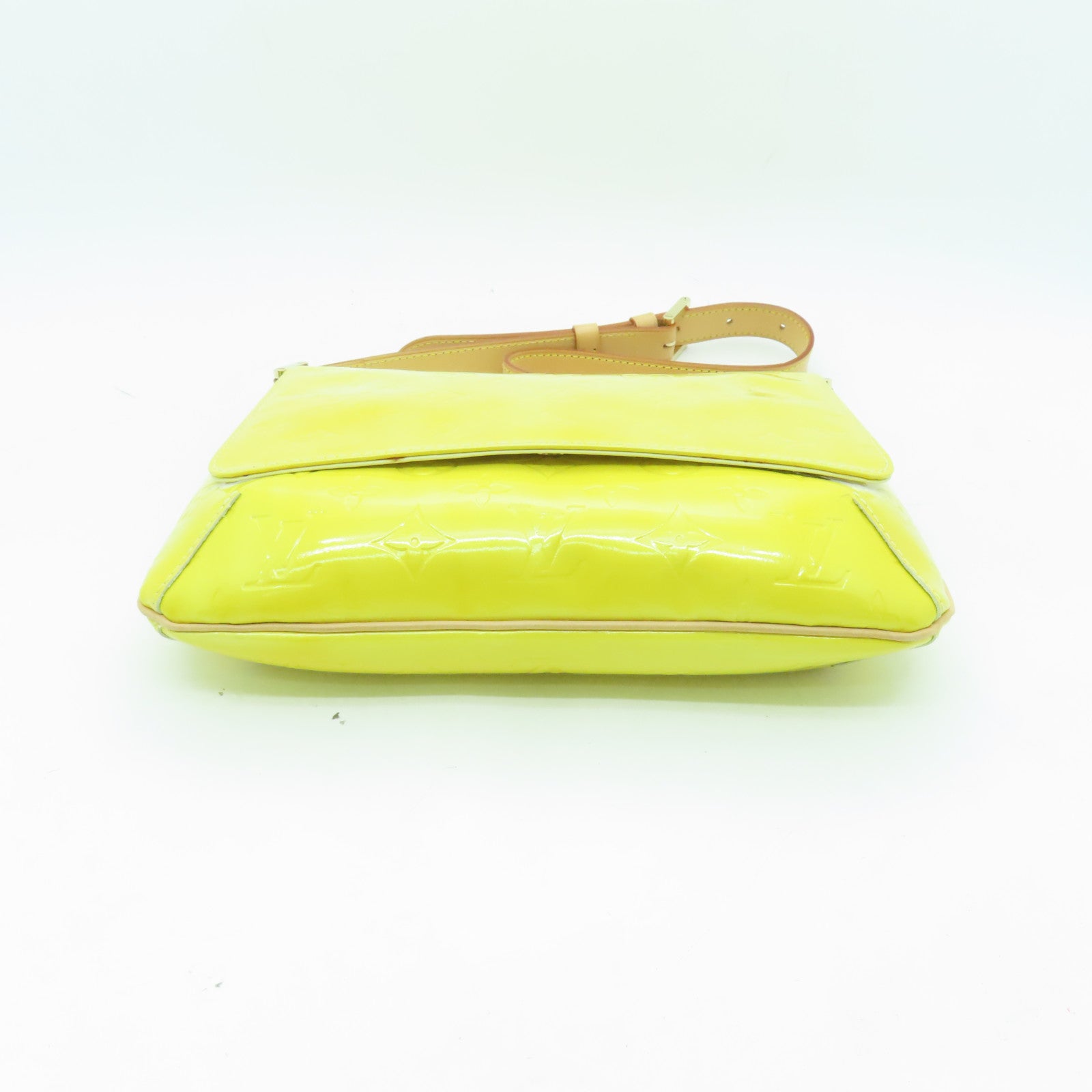 LOUIS VUITTON 【激減優惠】Monogram Vernis Thompson Street金扣肩背袋黃色
