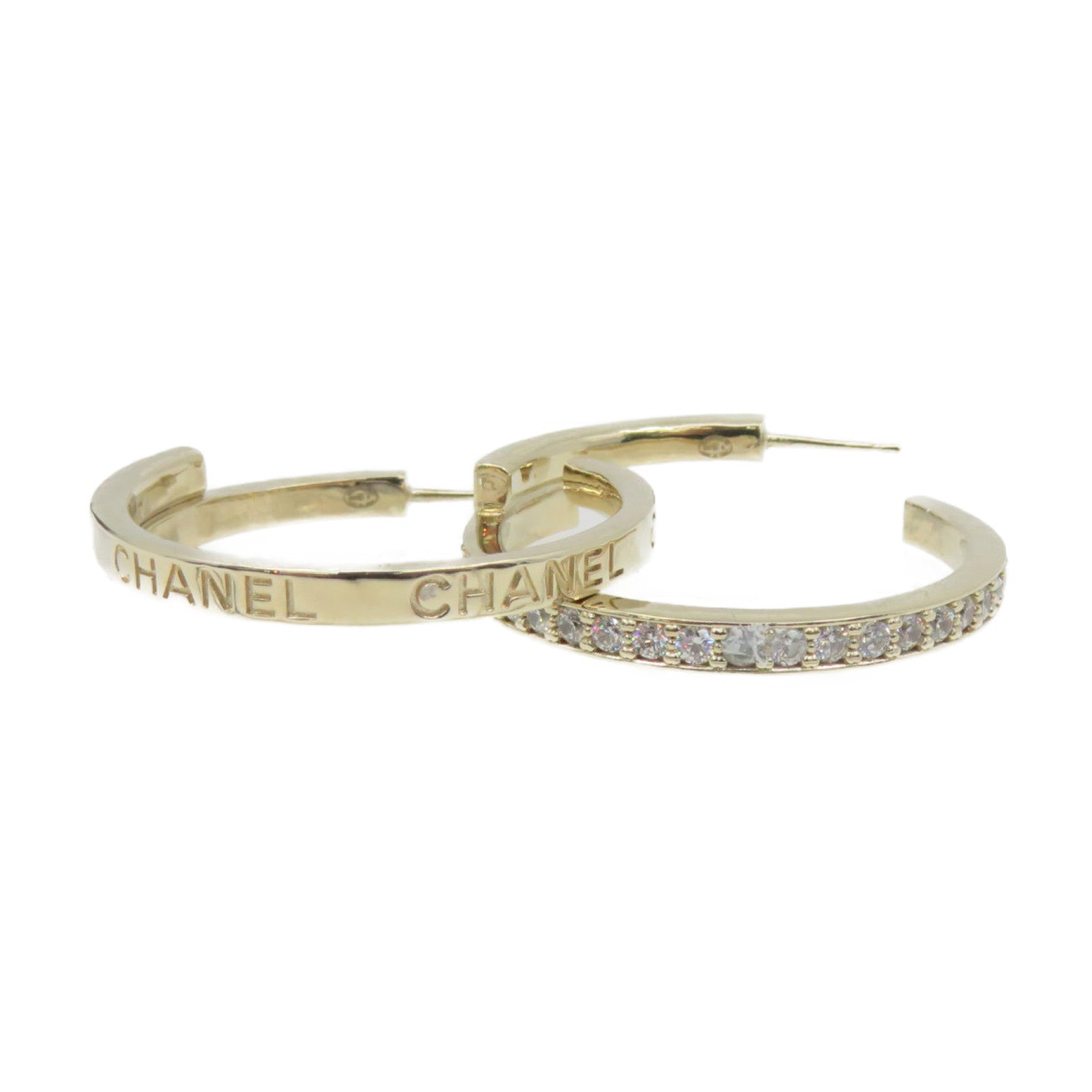 CHANEL metal / crystal Earrings earrings