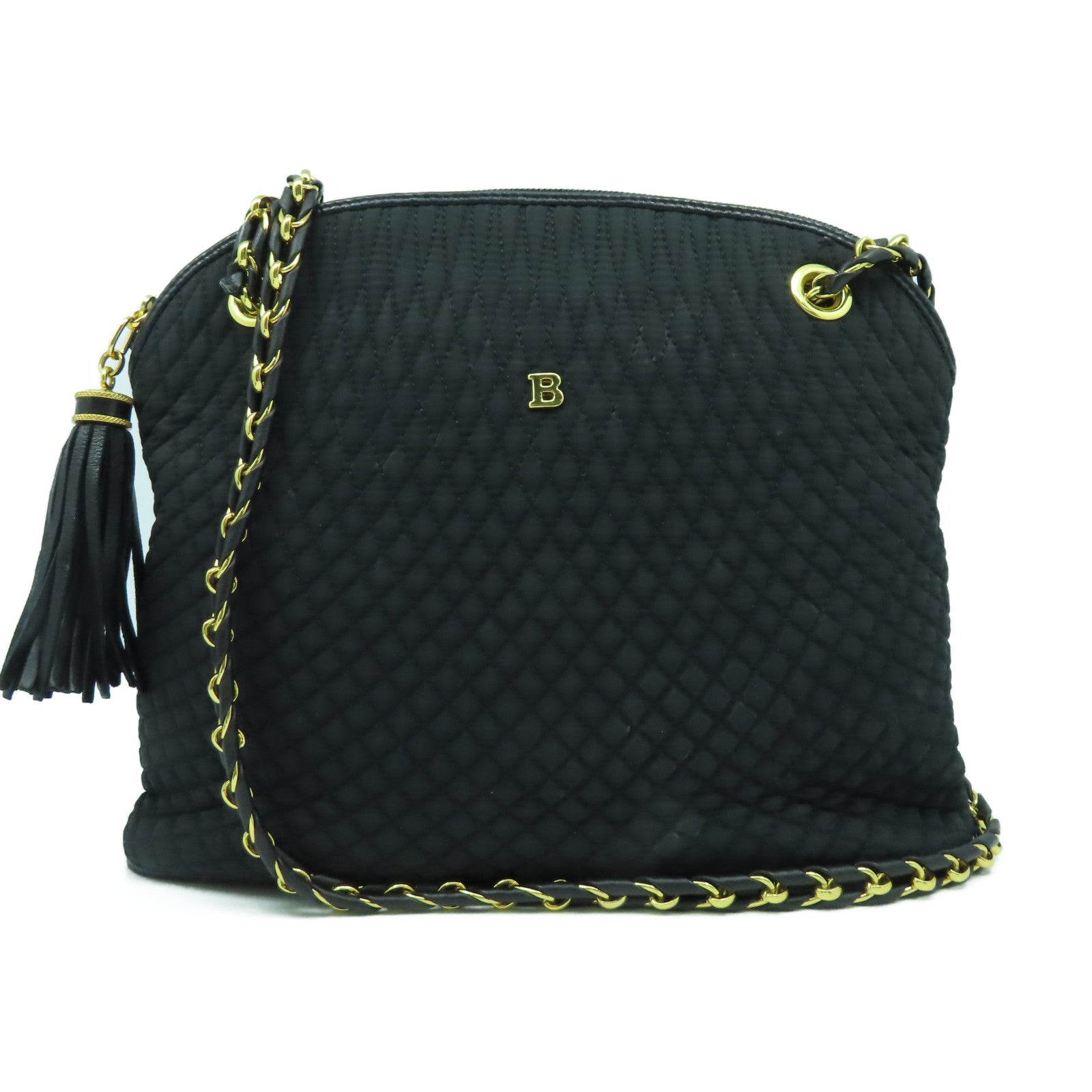 BALLY 帆布Shoulder Bag金扣肩背袋黑色