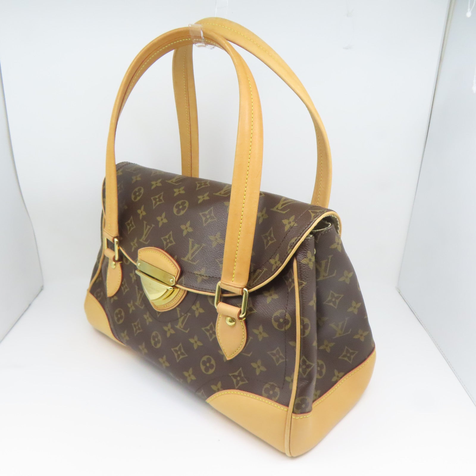 LOUIS VUITTON Monogram Beverly GM金扣肩背袋啡色