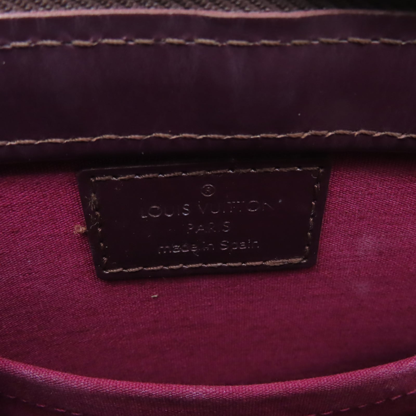 LOUIS VUITTON Monogram Matte Alston銀扣肩背袋酒紅色
