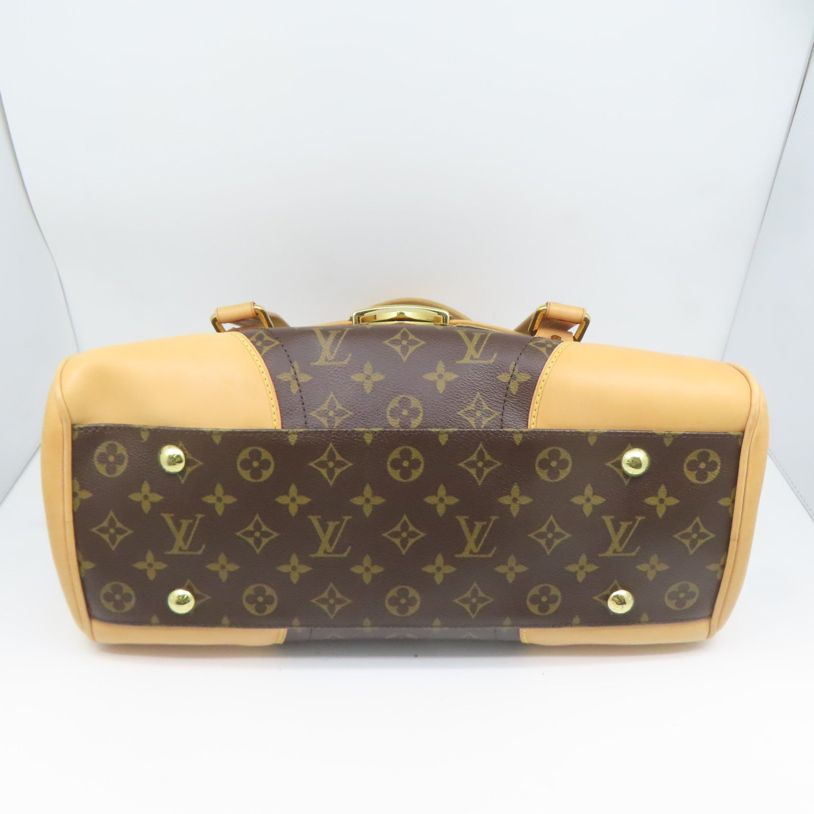 LOUIS VUITTON Monogram Beverly GM金扣肩背袋啡色