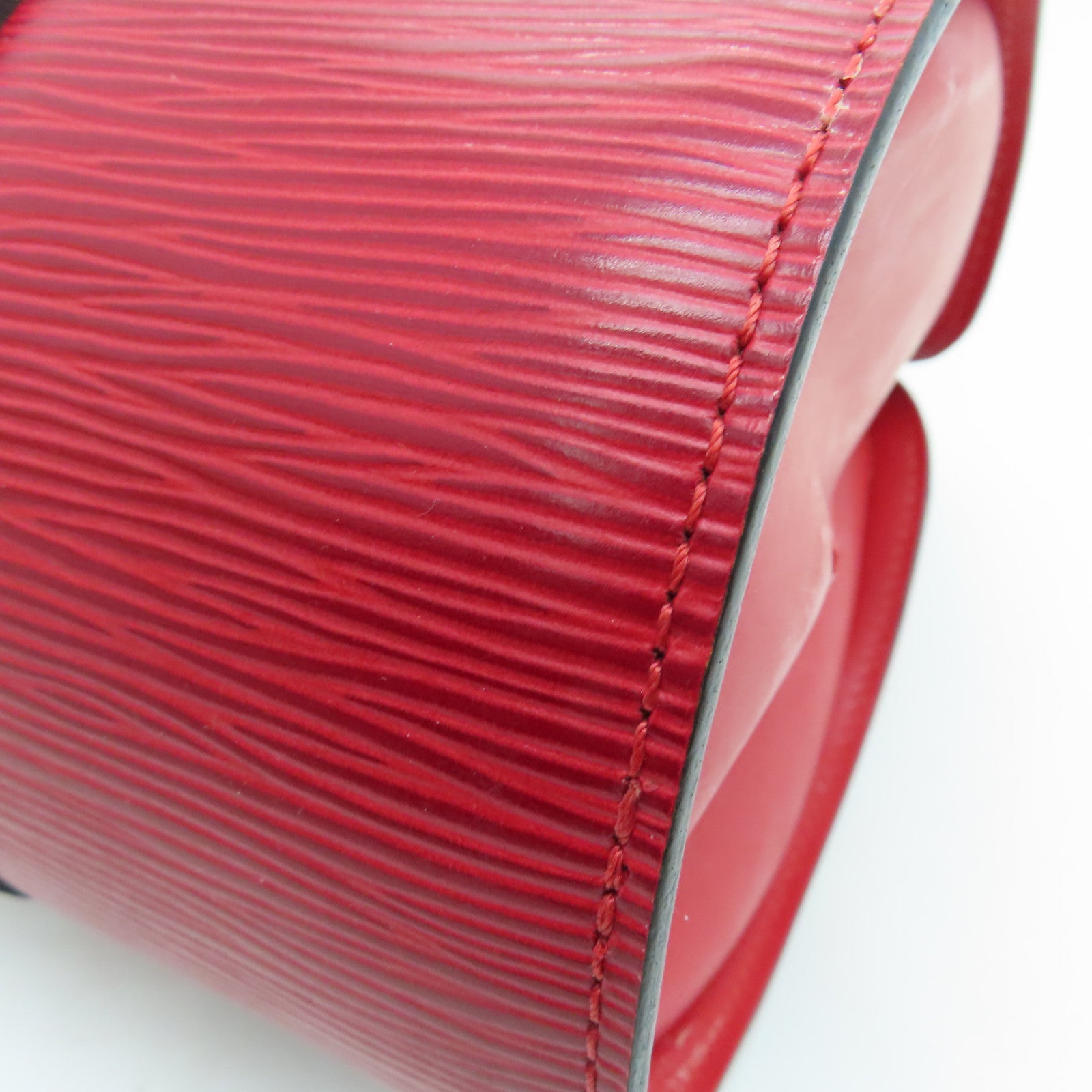 LOUIS VUITTON 【激減優惠】Epi Soufflot金扣手挽袋紅色