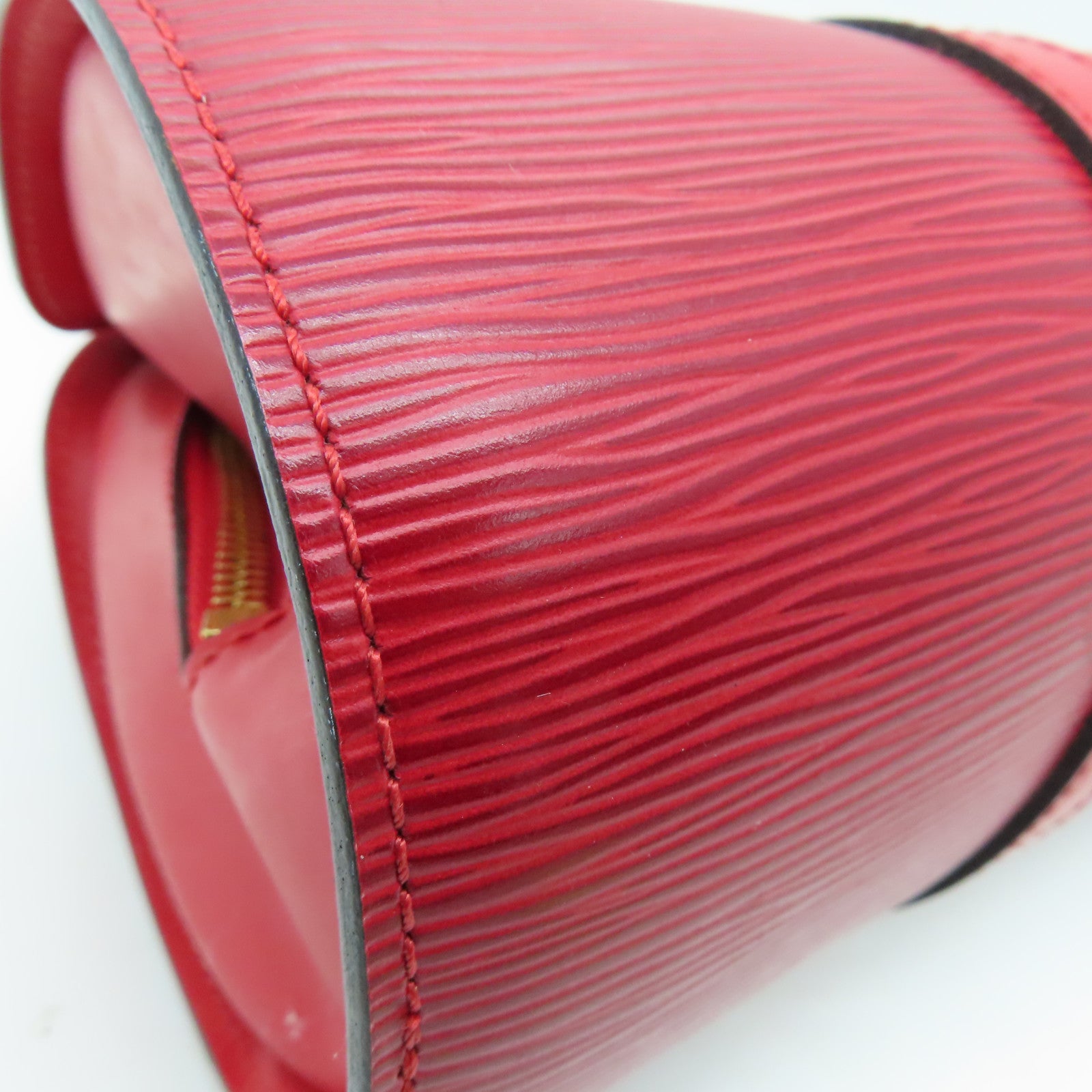 LOUIS VUITTON 【激減優惠】Epi Soufflot金扣手挽袋紅色