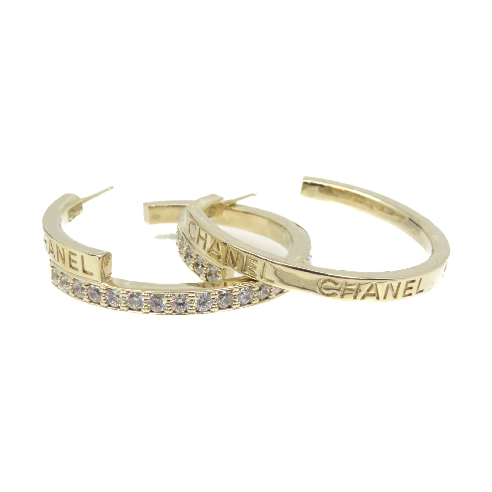 CHANEL metal / crystal Earrings earrings