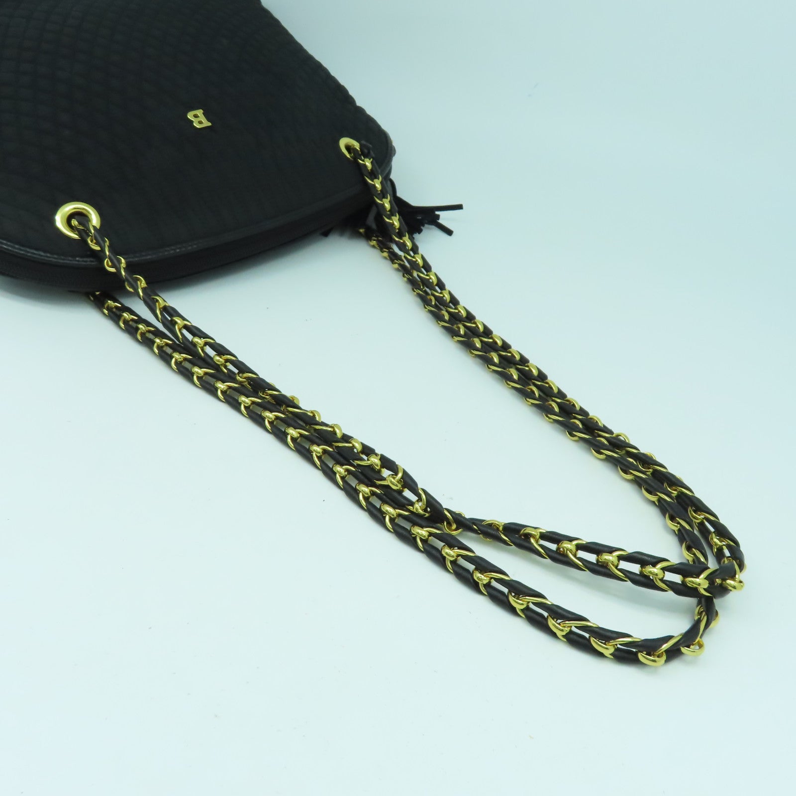 BALLY 帆布Shoulder Bag金扣肩背袋黑色