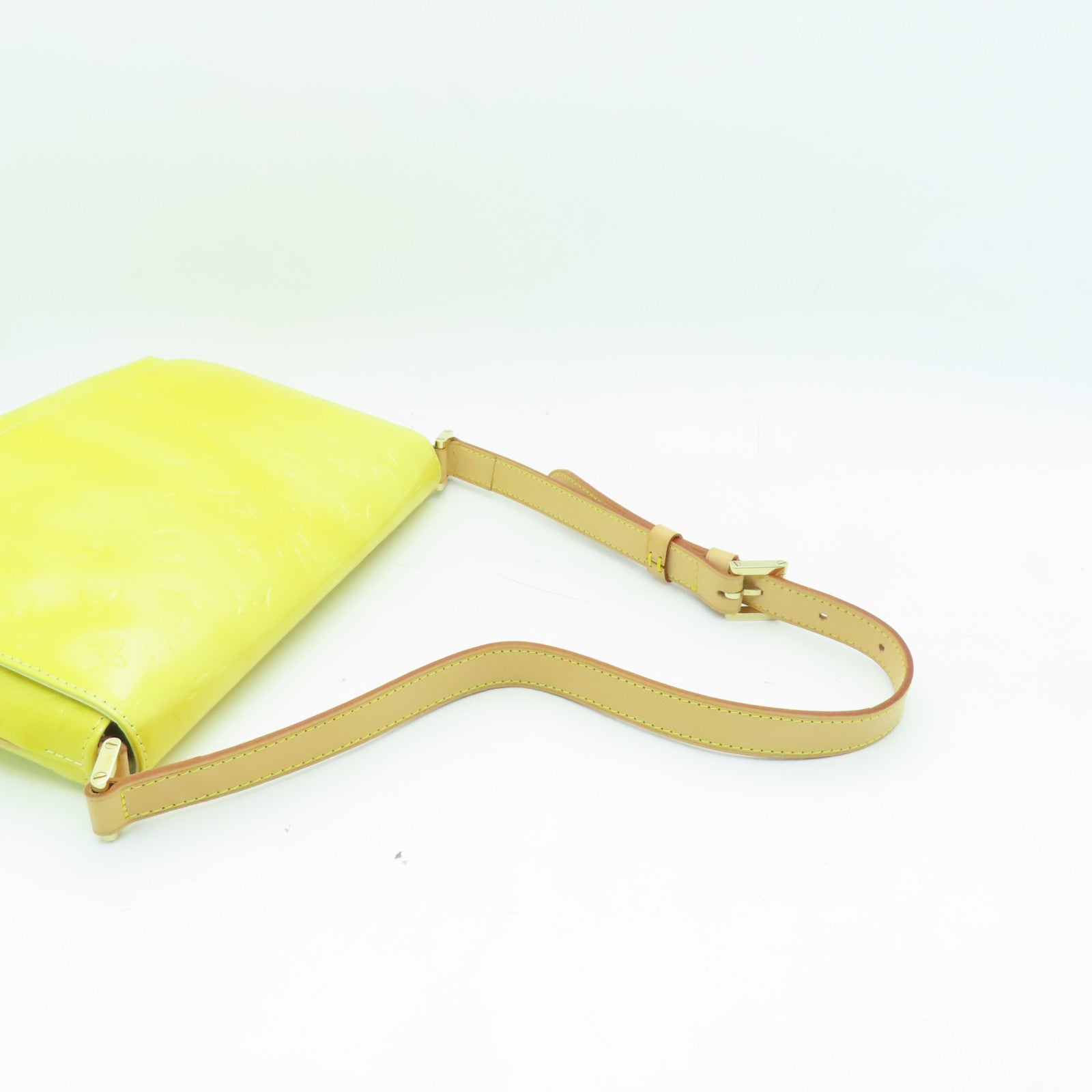 LOUIS VUITTON 【激減優惠】Monogram Vernis Thompson Street金扣肩背袋黃色