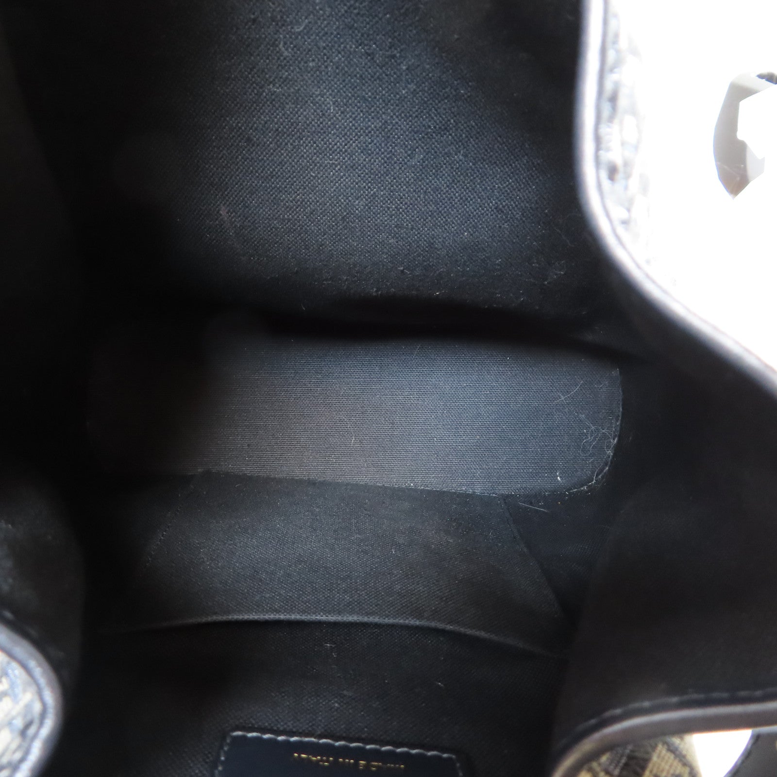 Dior 帆布Shoulder Bag金扣手挽肩背兩用袋深藍色