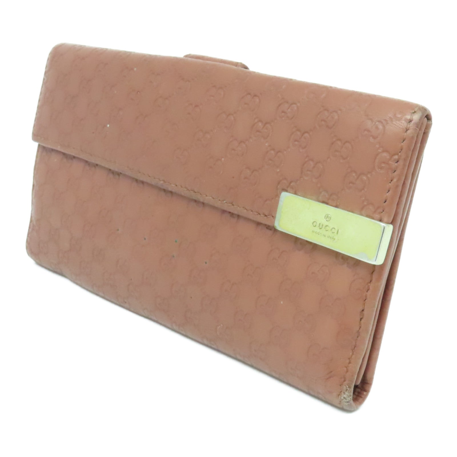 GUCCI 牛皮皮革Long Wallet金扣长钱包啡色